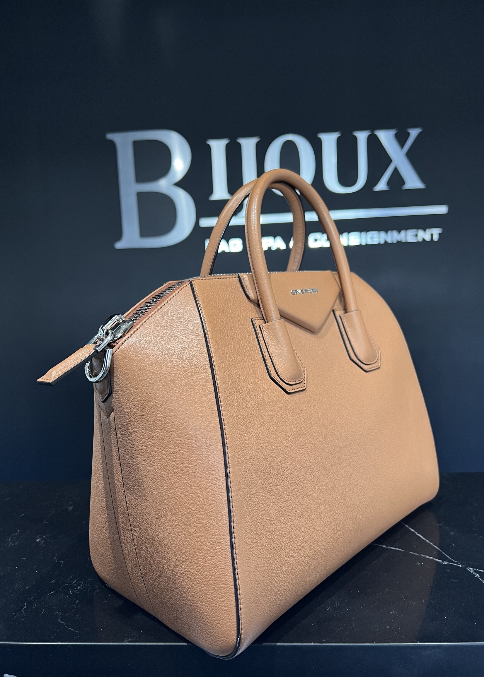 Givenchy SOLD - Givenchy Brown Pebbled Leather Antigona