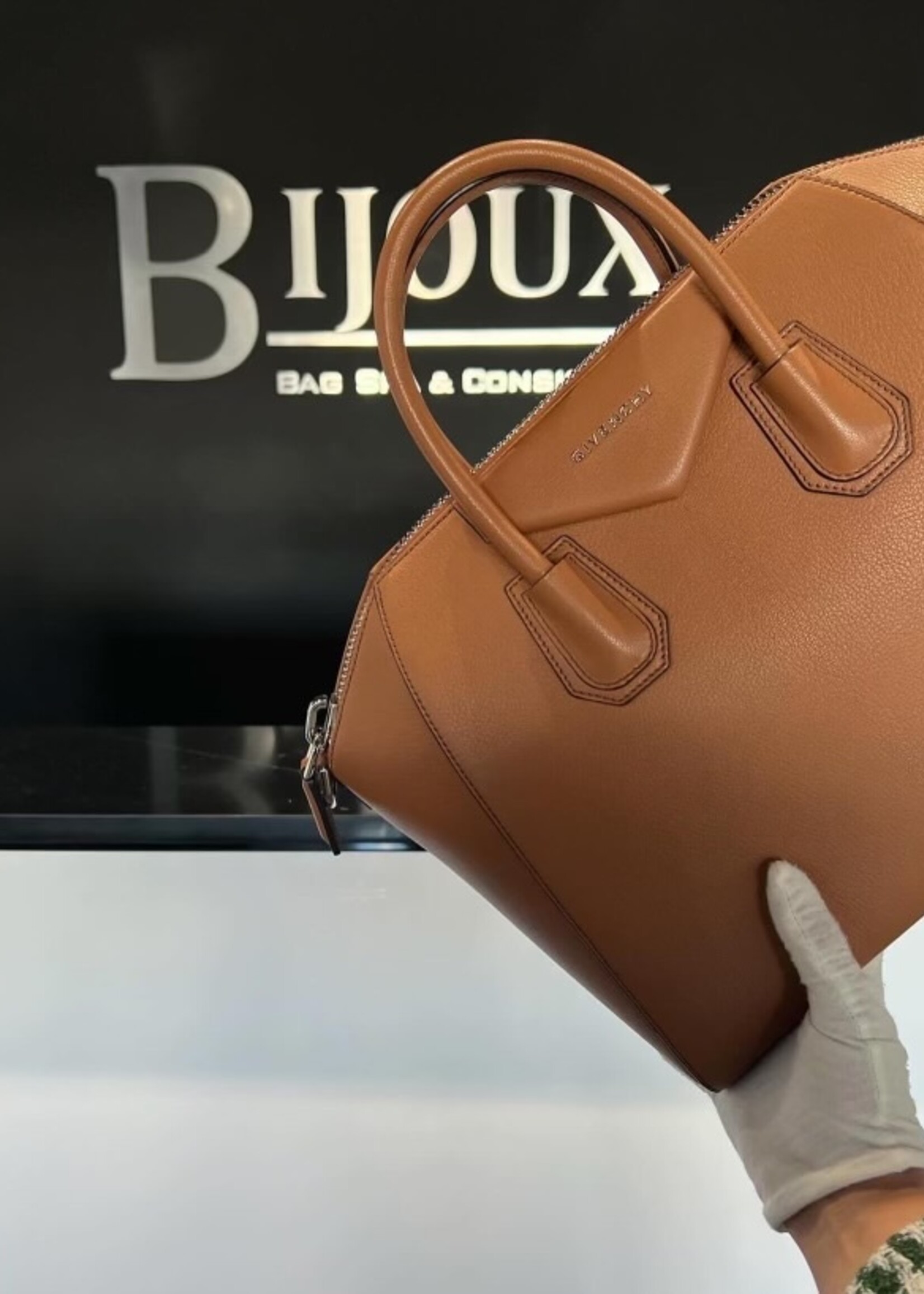 Givenchy SOLD - Givenchy Brown Pebbled Leather Antigona