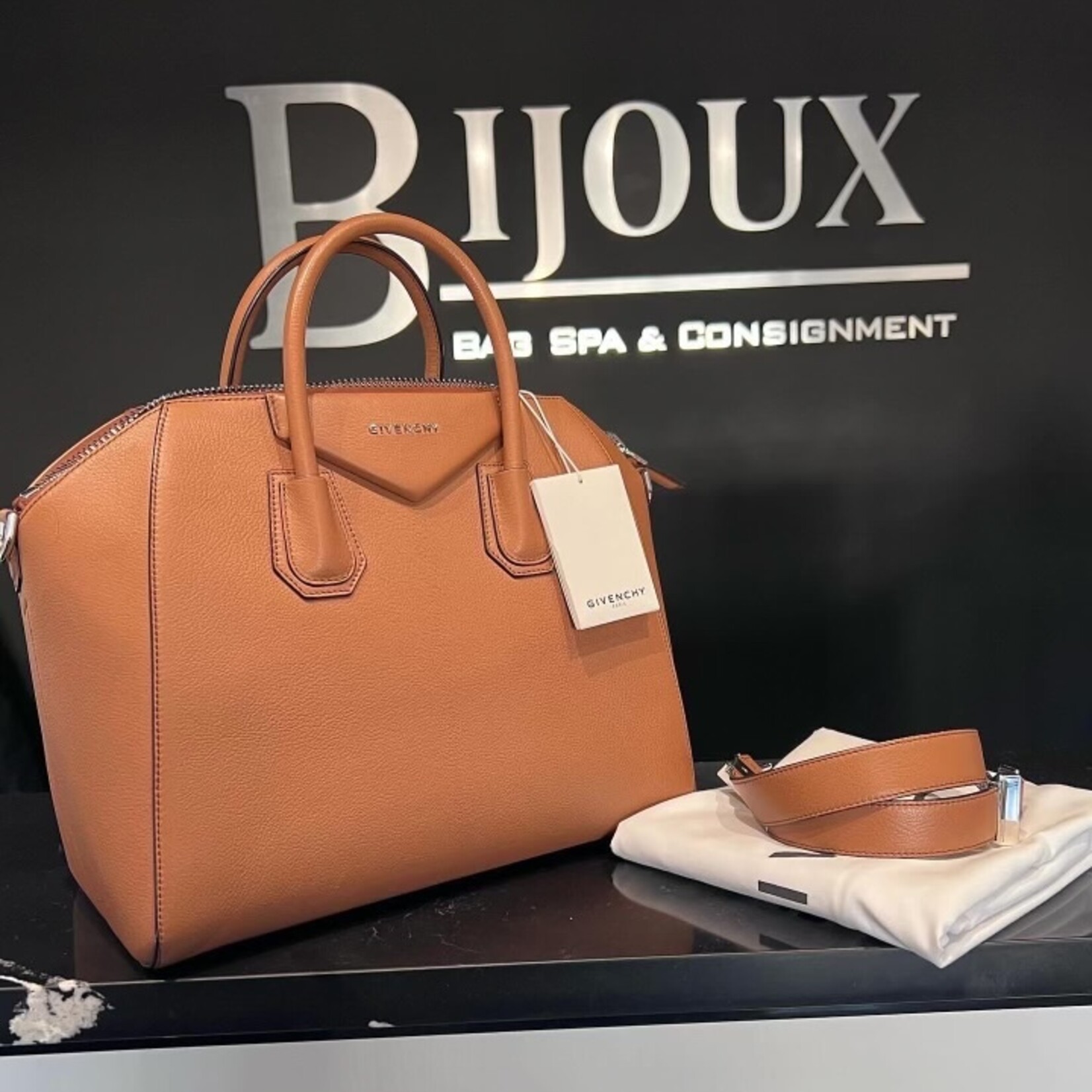 Givenchy SOLD - Givenchy Brown Pebbled Leather Antigona
