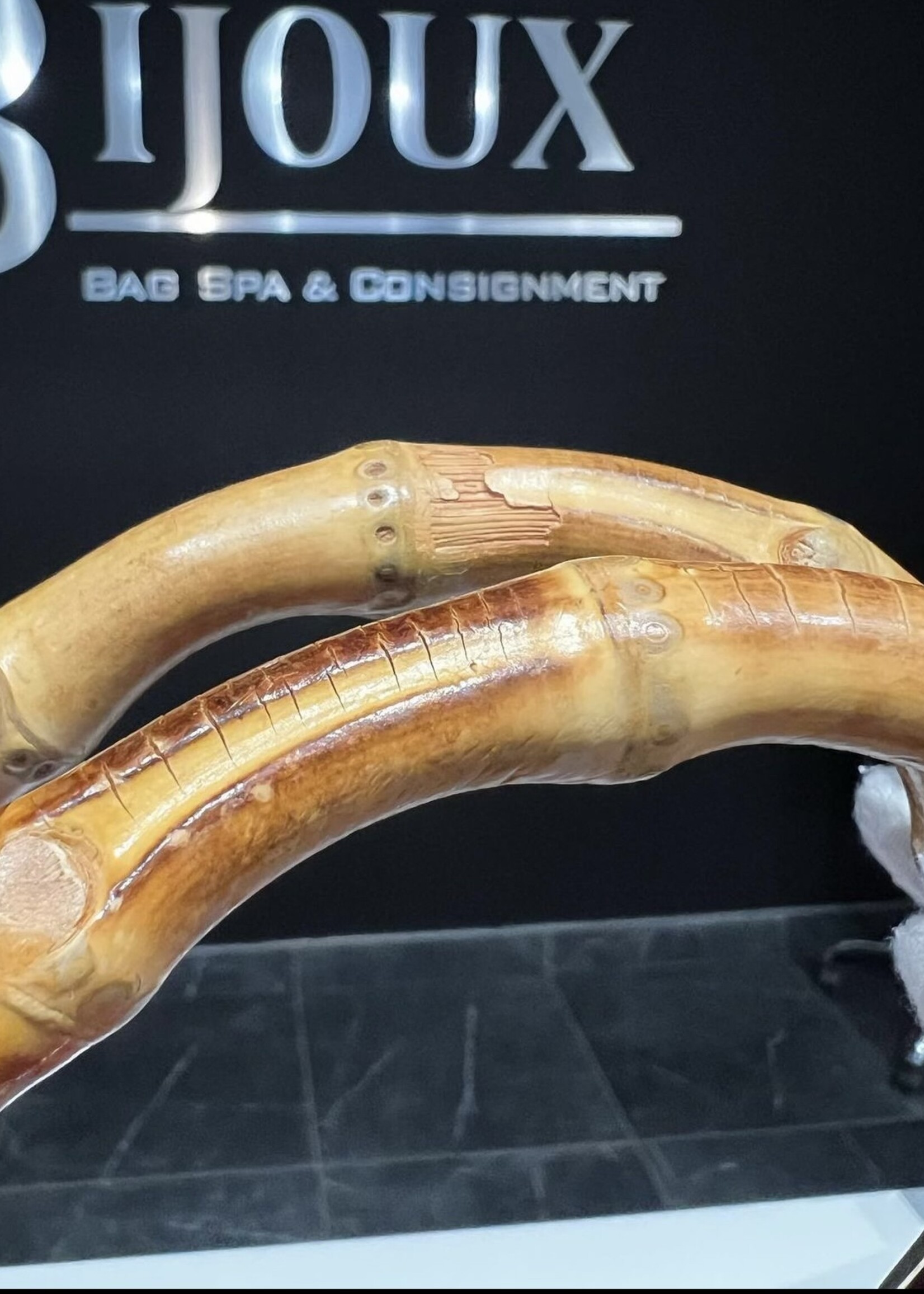 Gucci SOLD - Gucci Bamboo Handle Pebbled Leather Bag