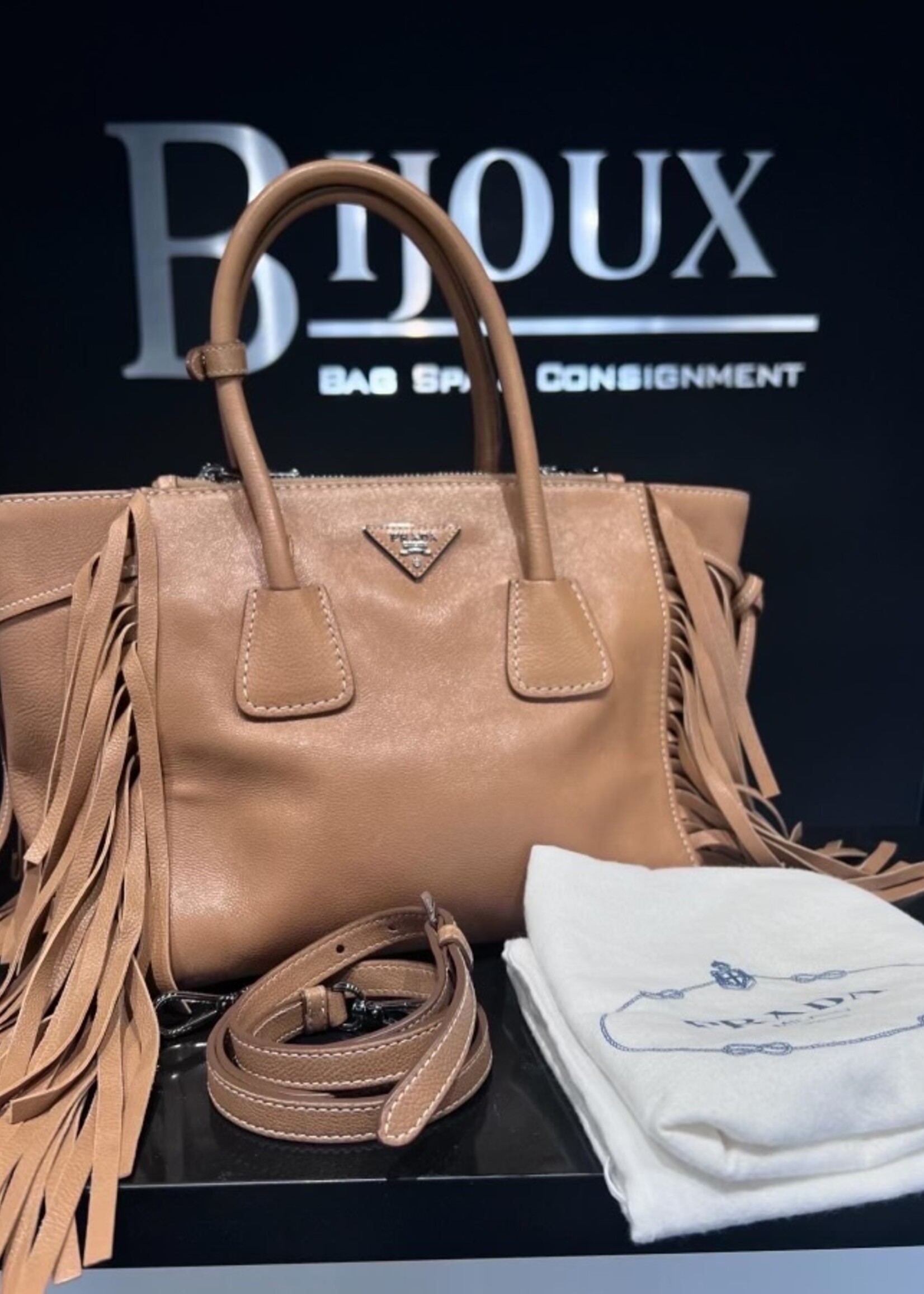 Prada SOLD- Prada Grace Calf Fringe Tote