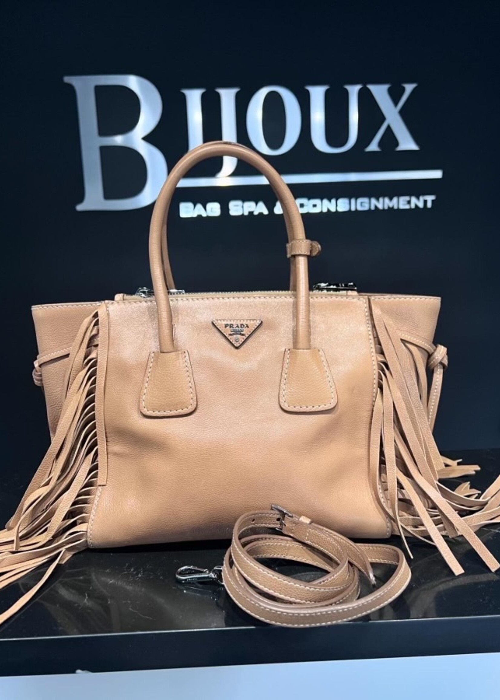 Prada SOLD- Prada Grace Calf Fringe Tote