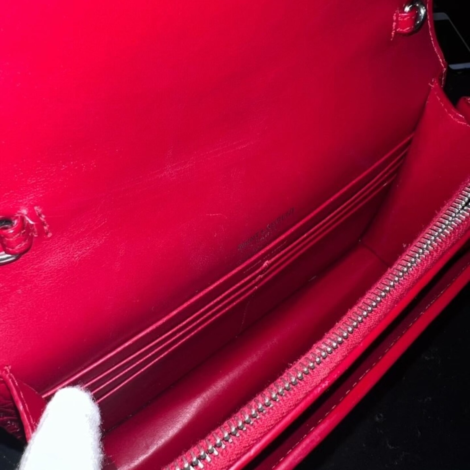 Saint Laurent SOLD - Saint Laurent Croc Embossed Sunset WOC