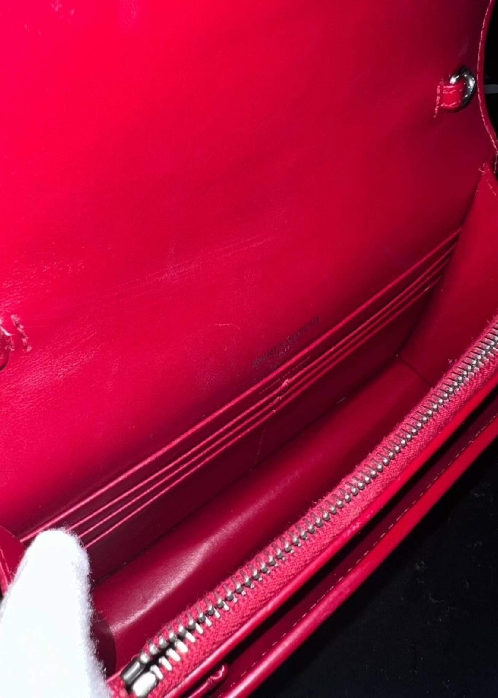 Saint Laurent SOLD - Saint Laurent Croc Embossed Sunset WOC