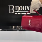 Saint Laurent SOLD - Saint Laurent Croc Embossed Sunset WOC