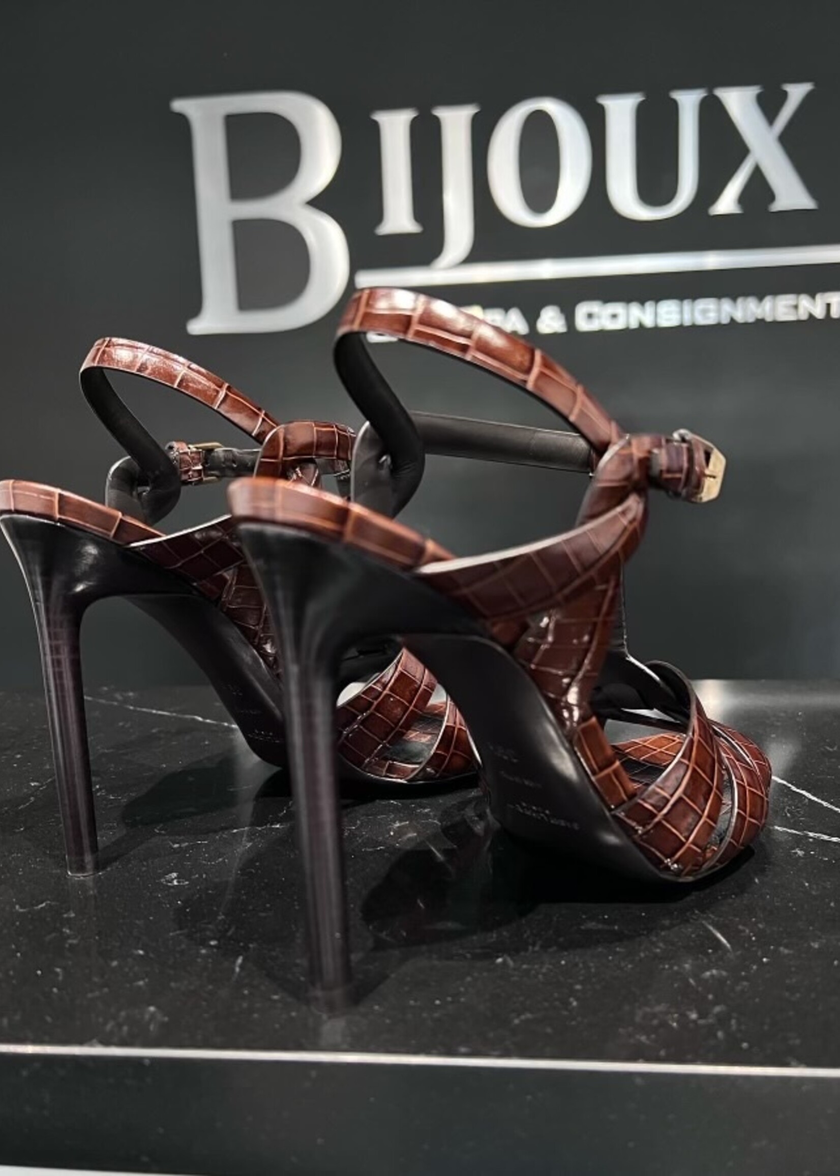 Saint Laurent Saint Laurent Croc Tribute 105- 39.5