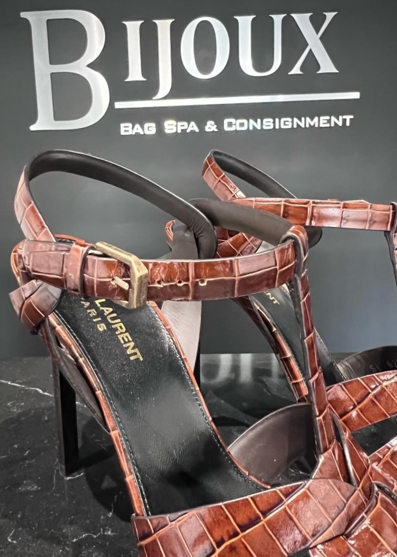 Saint Laurent Saint Laurent Croc Tribute 105- 39.5