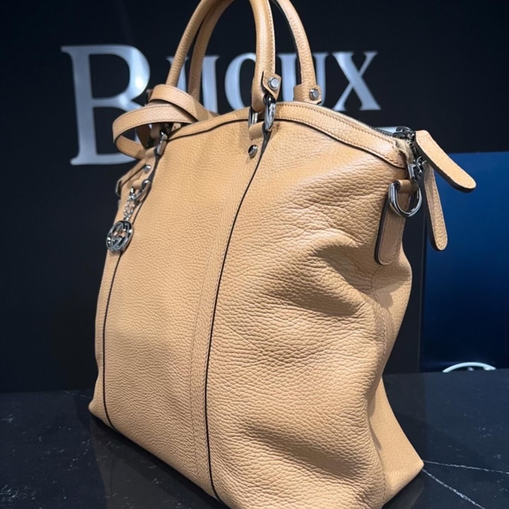 Gucci SOLD - Gucci Large Pebbled Dome Tote