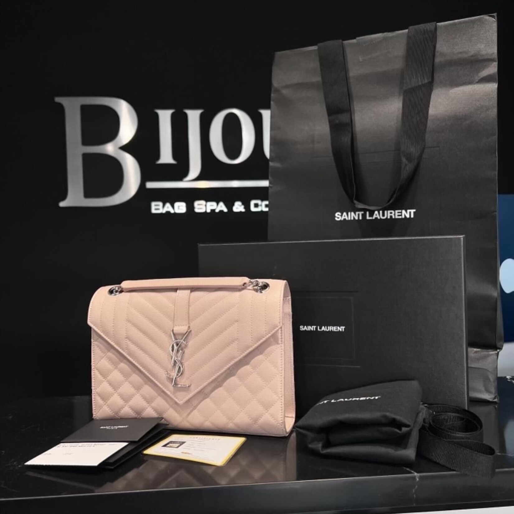Saint Laurent SOLD - Saint Laurent Medium Envelope Pale Pink