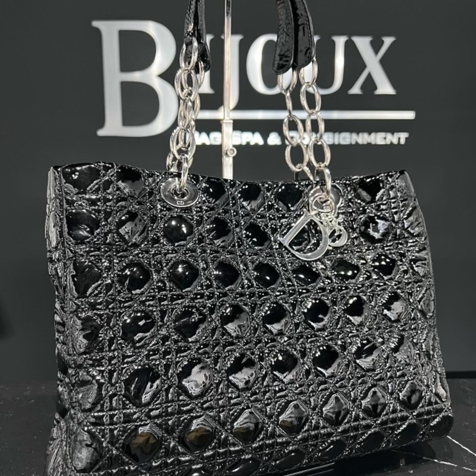 Christian Dior SOLD- Christan Dior Patent Cannage Tote