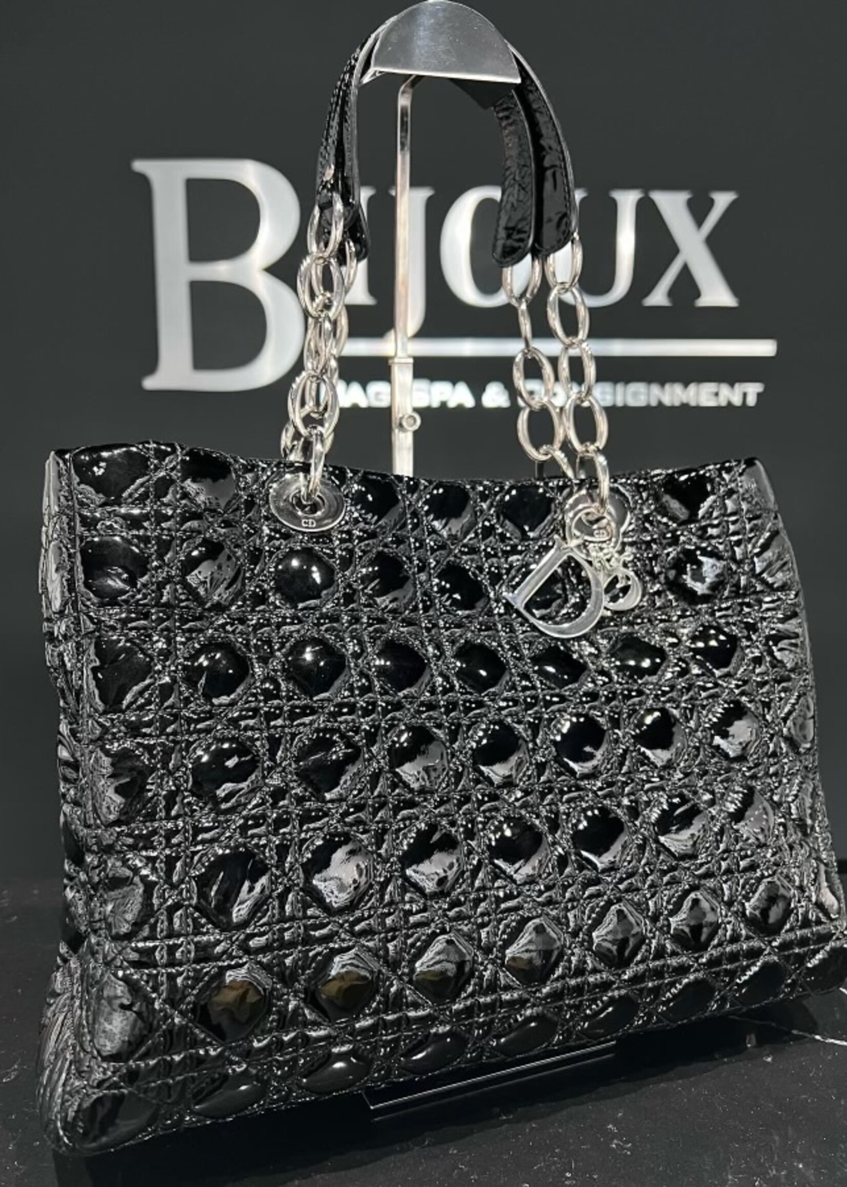 Christian Dior SOLD- Christan Dior Patent Cannage Tote