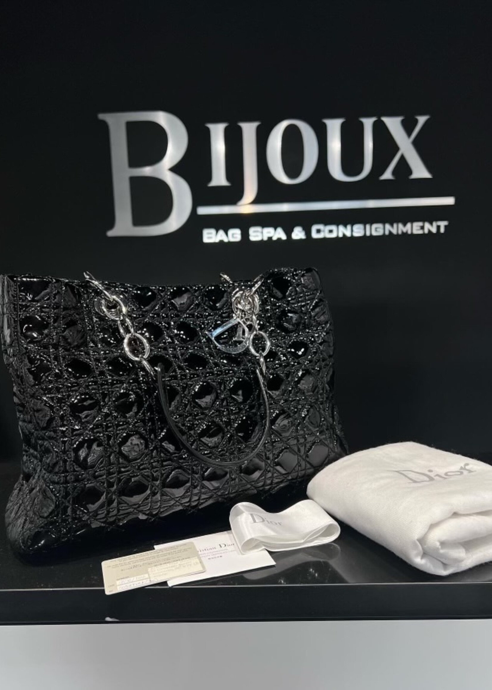 Christian Dior SOLD- Christan Dior Patent Cannage Tote