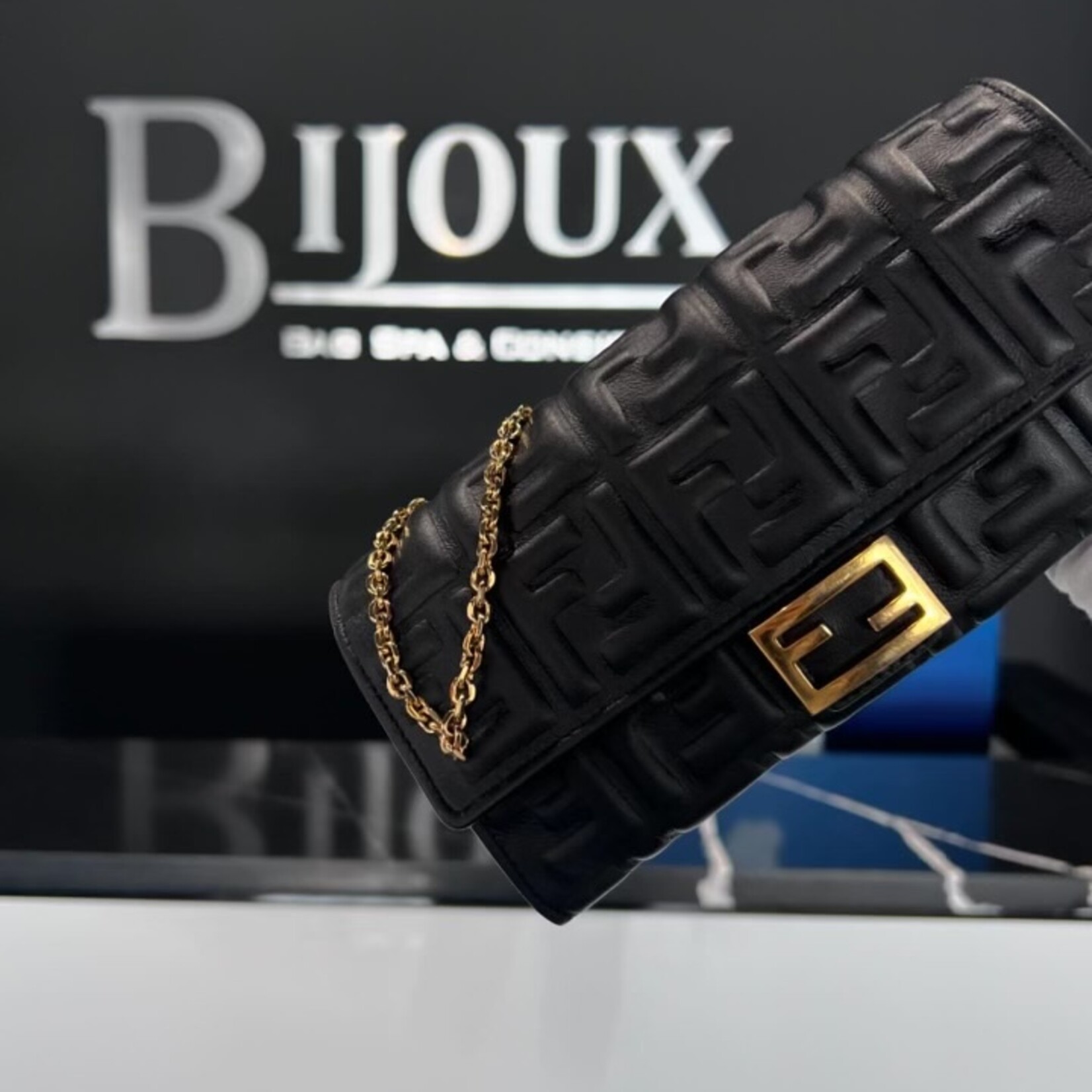 Fendi SOLD - Fendi Baguette Continental Wallet on Chain