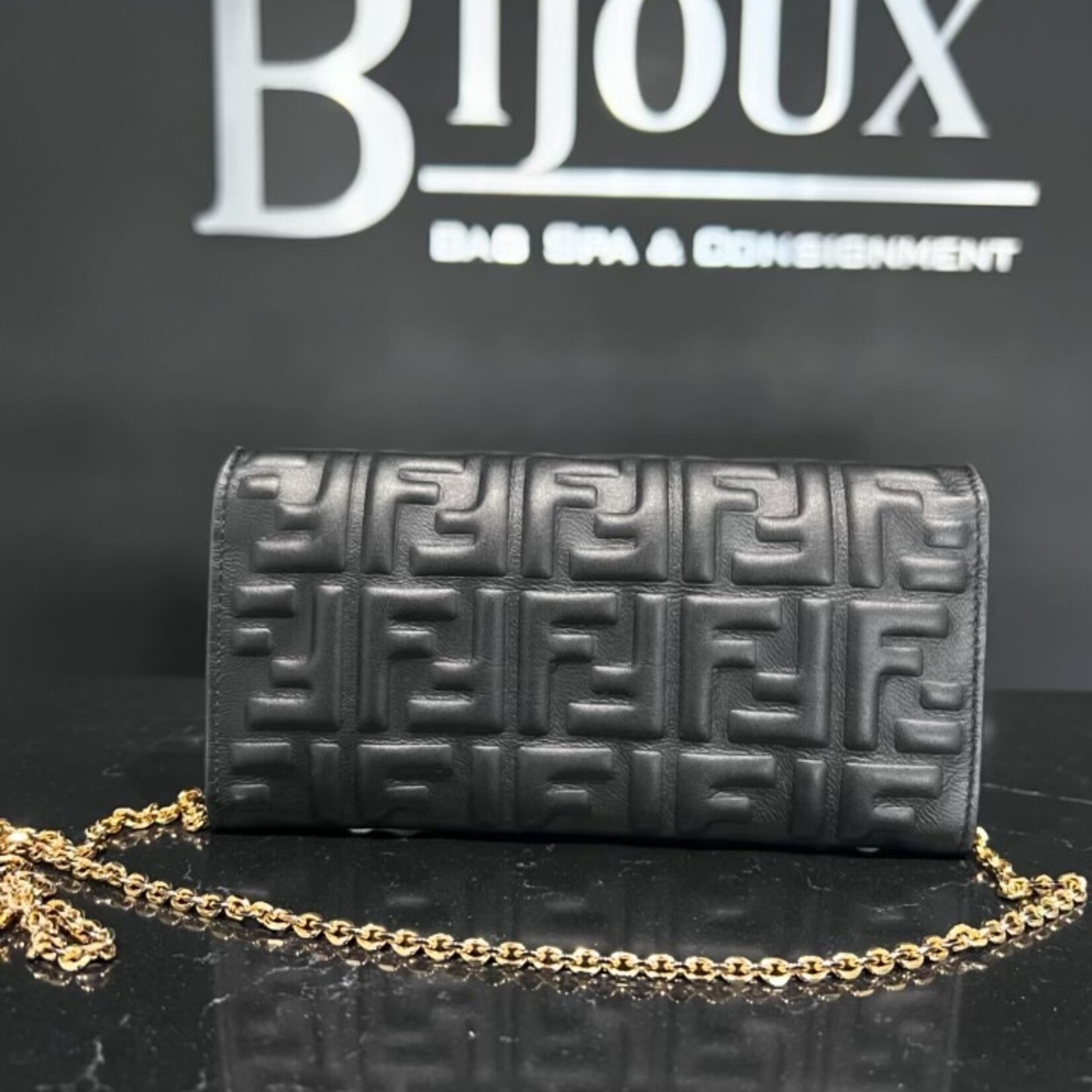 Fendi SOLD - Fendi Baguette Continental Wallet on Chain