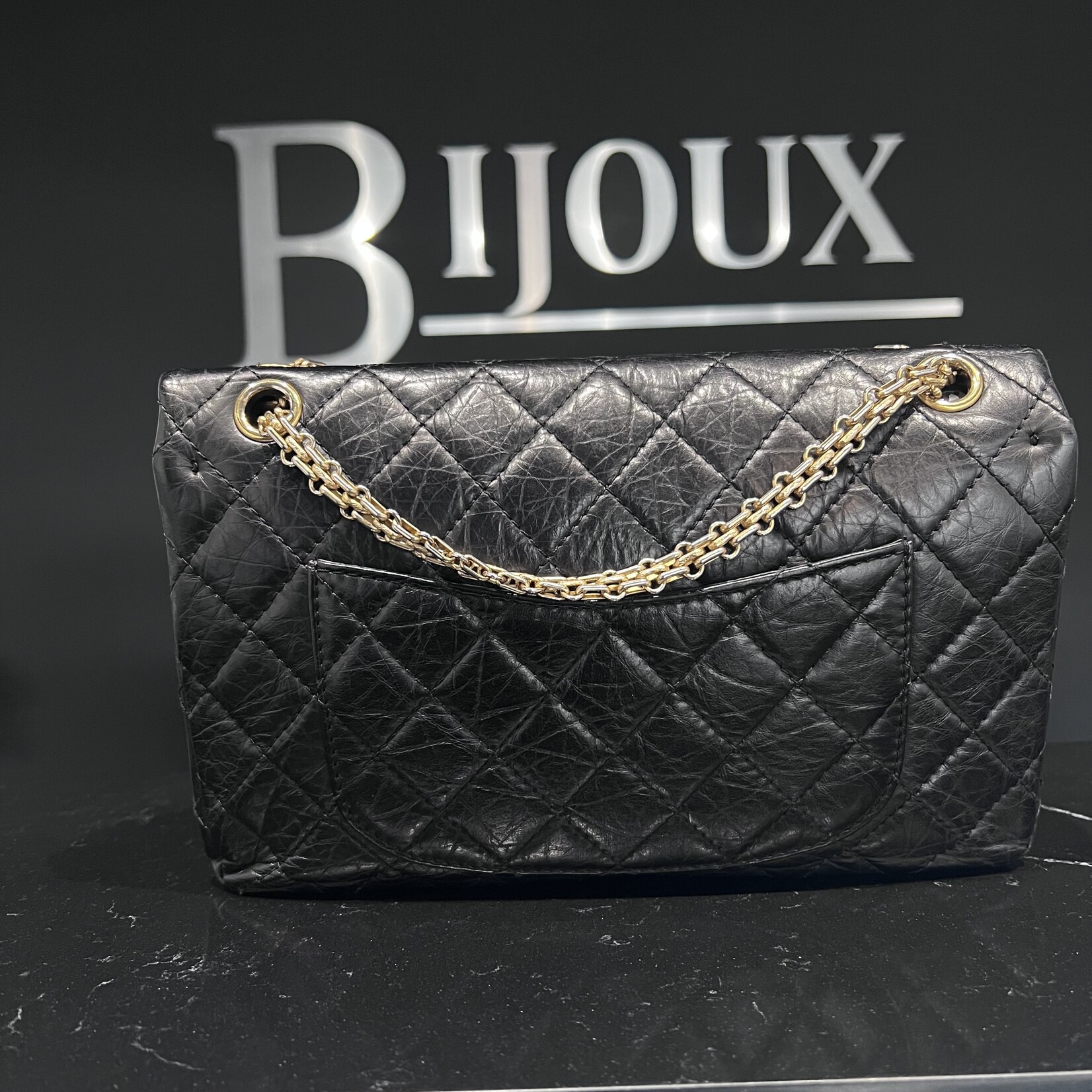 Chanel SOLD - Chanel Reissue 2. 55 Black Goatskin