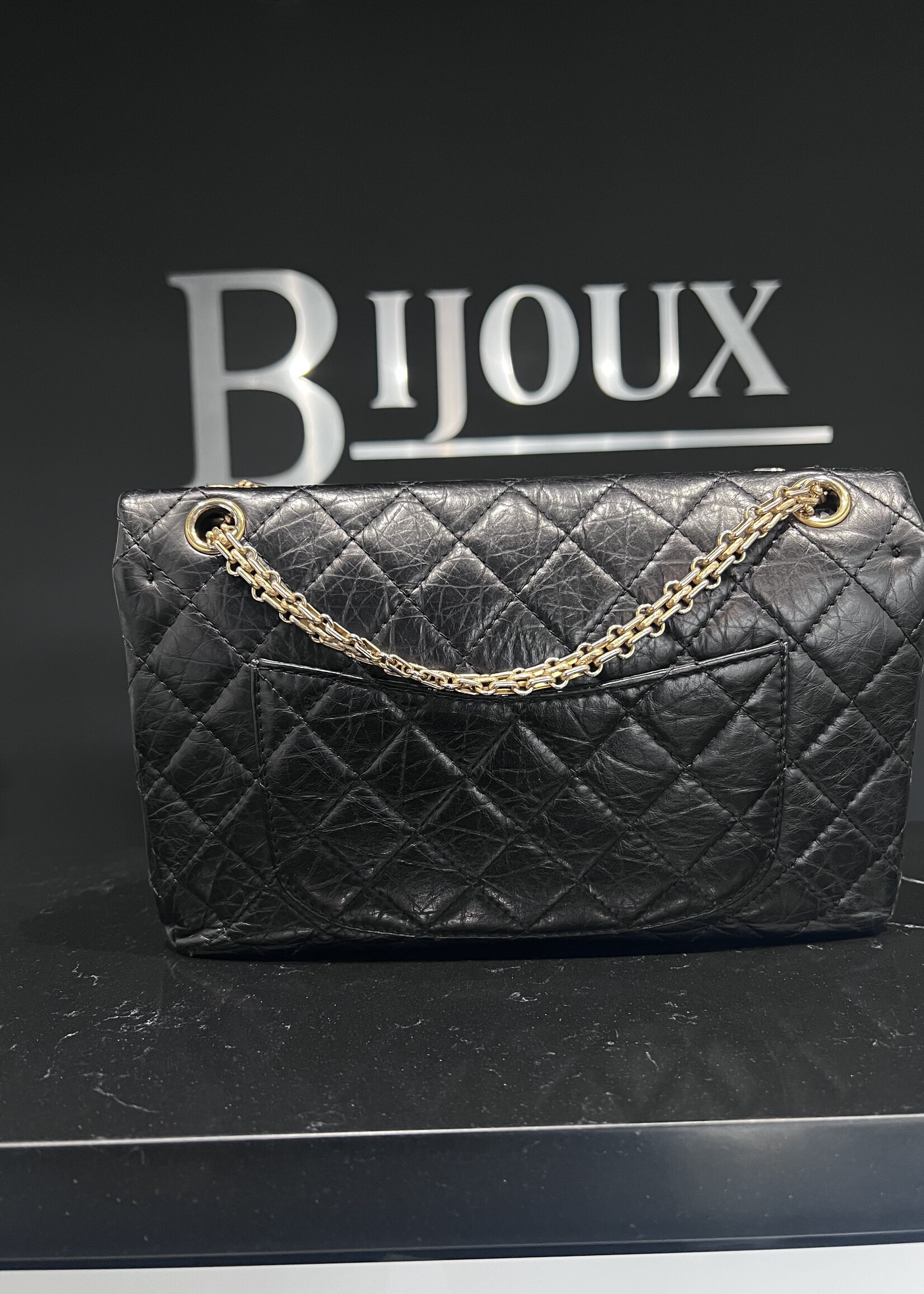 Chanel SOLD - Chanel Reissue 2. 55 Black Goatskin