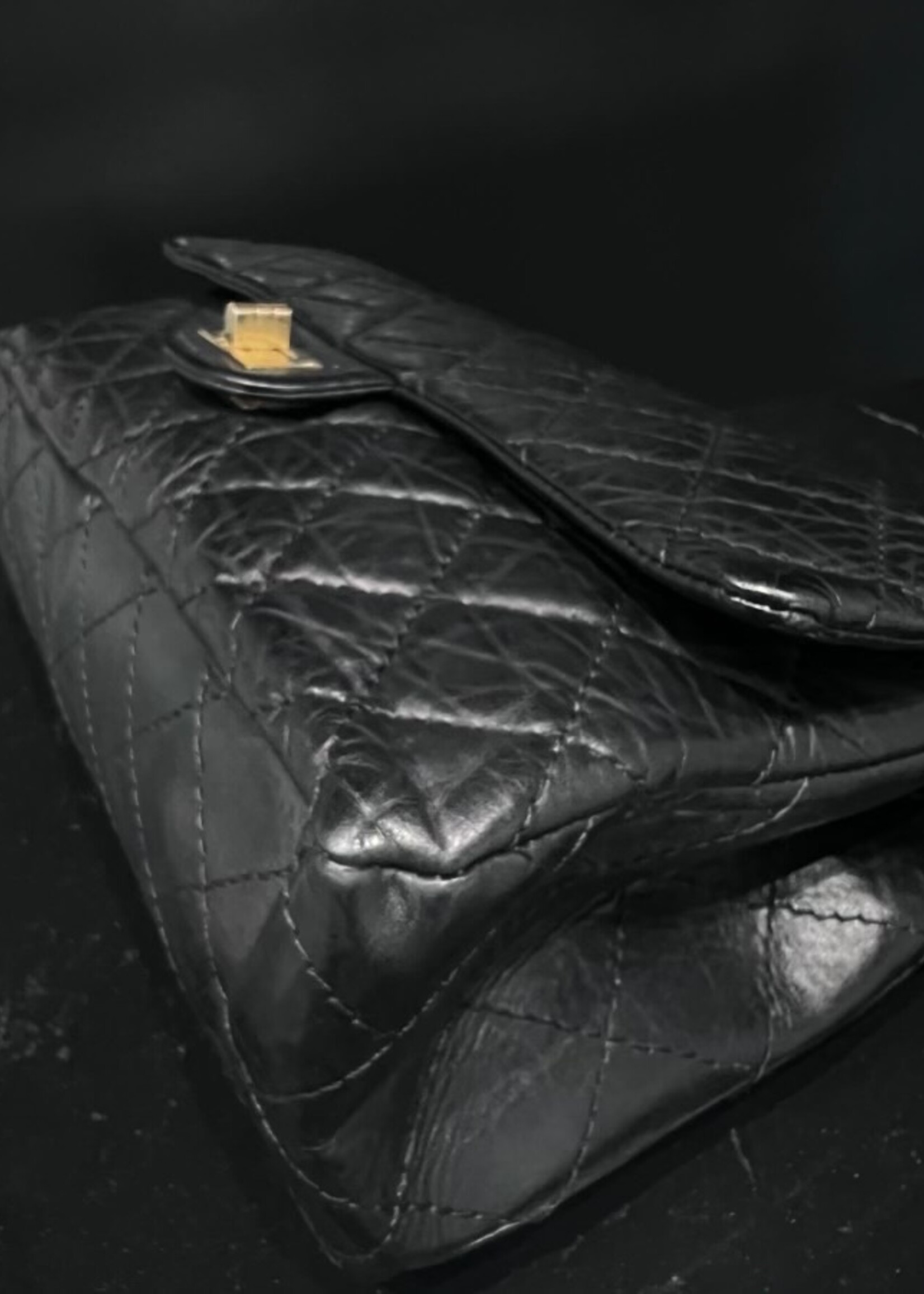 Chanel SOLD - Chanel Reissue 2. 55 Black Goatskin