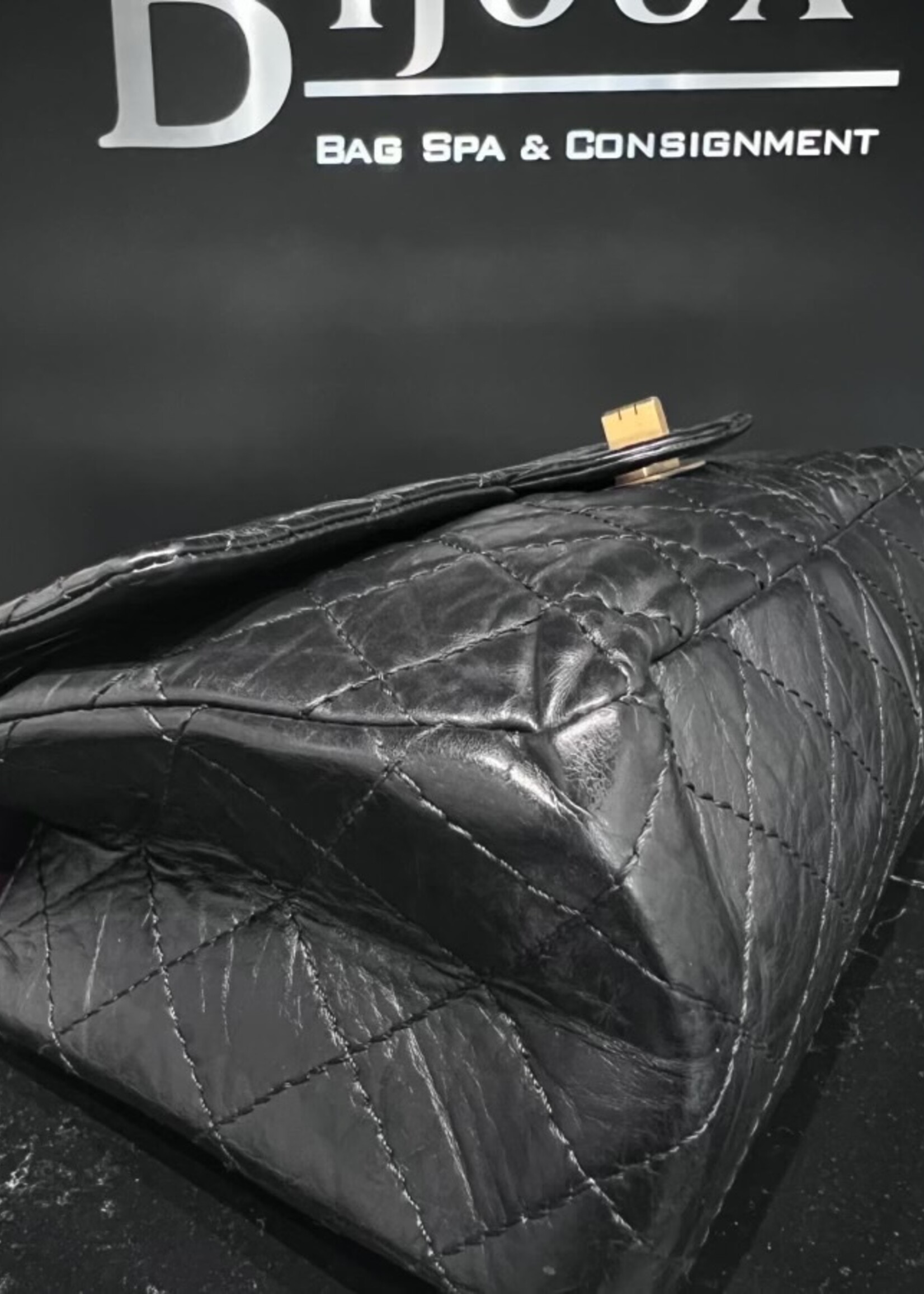 Chanel SOLD - Chanel Reissue 2. 55 Black Goatskin