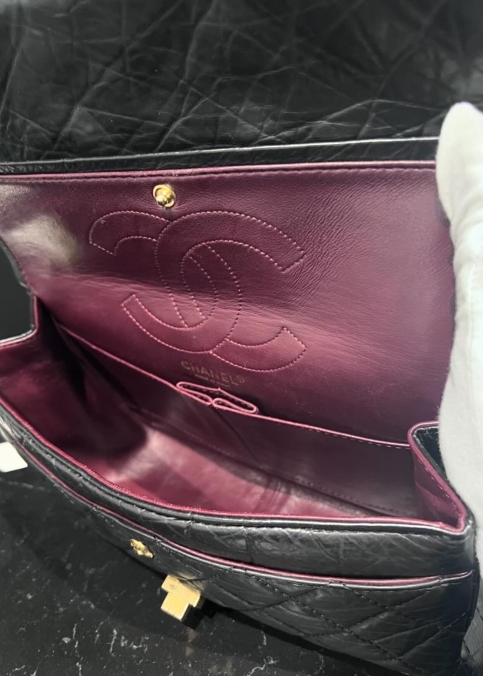 Chanel SOLD - Chanel Reissue 2. 55 Black Goatskin