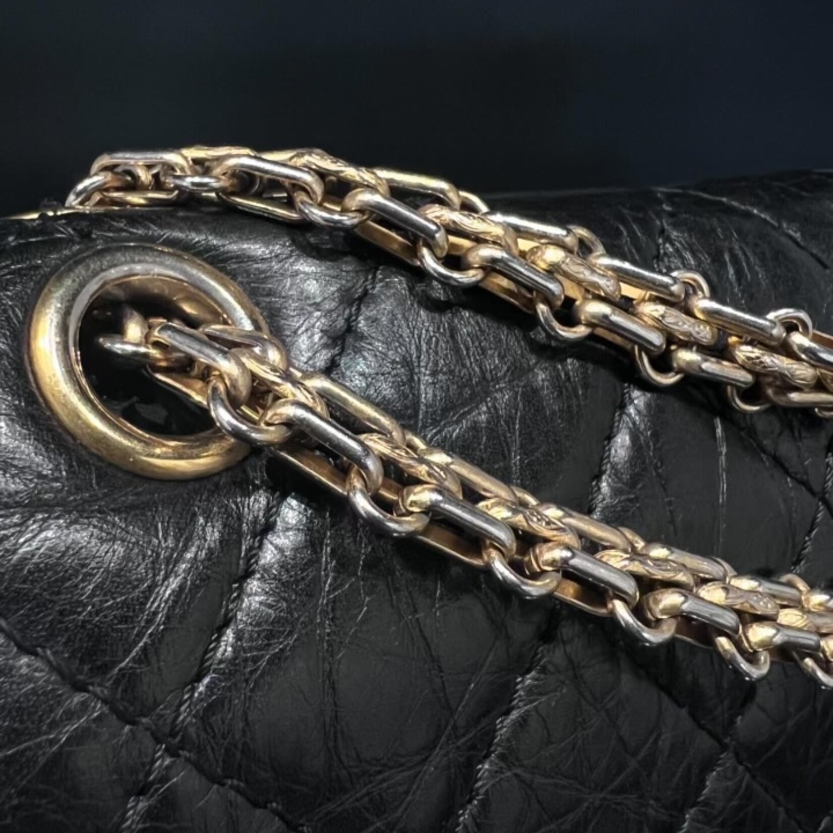 Chanel SOLD - Chanel Reissue 2. 55 Black Goatskin