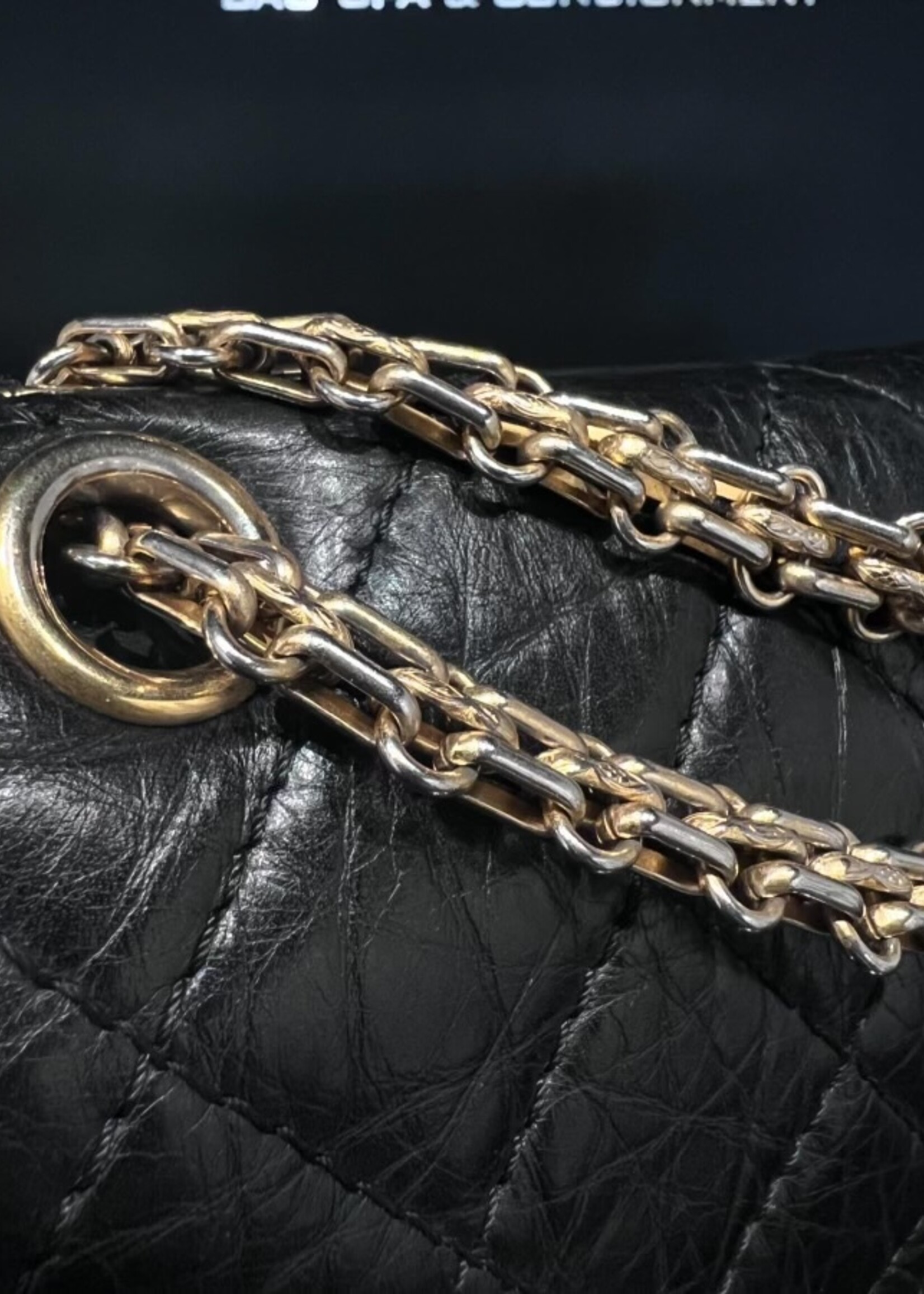 Chanel SOLD - Chanel Reissue 2. 55 Black Goatskin