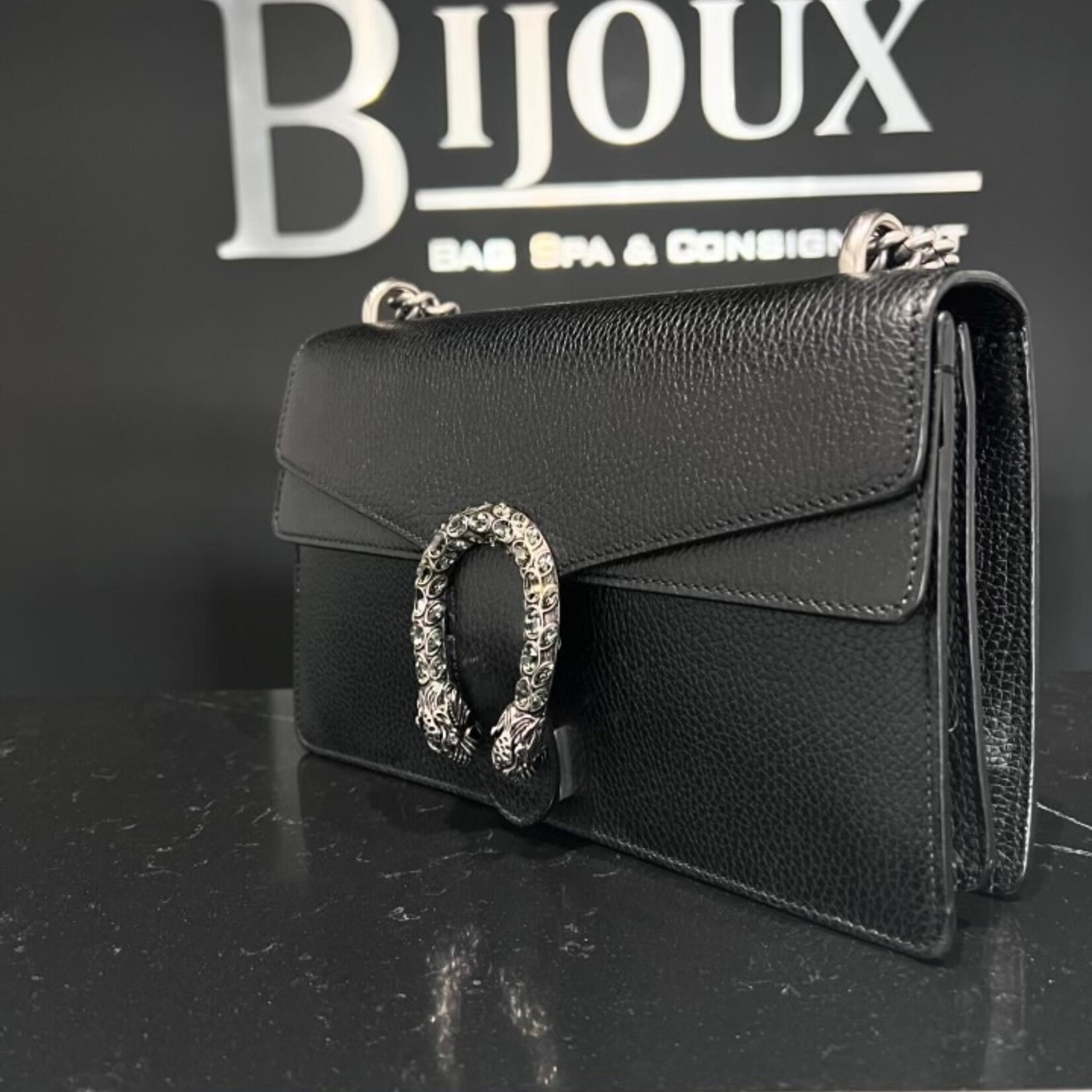 Gucci SOLD - Gucci Small Leather Dionysus Black