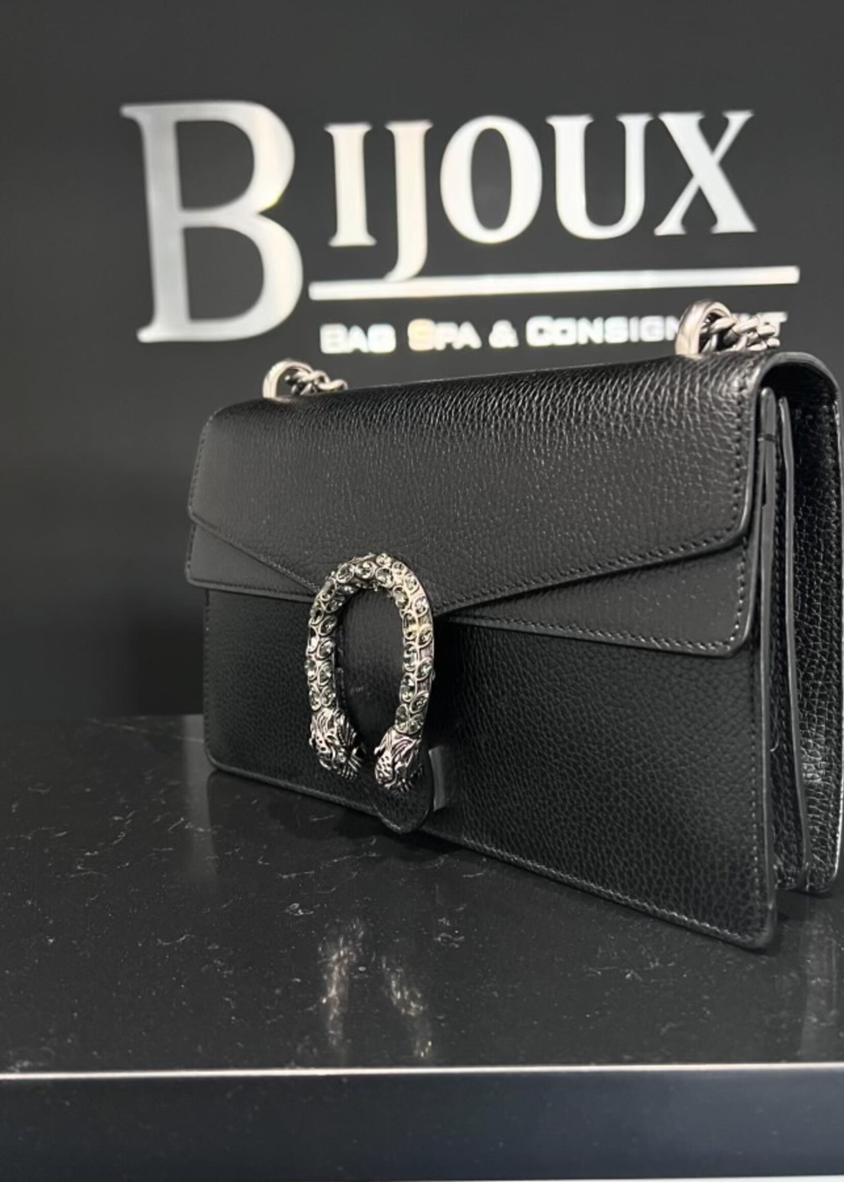 Gucci SOLD - Gucci Small Leather Dionysus Black