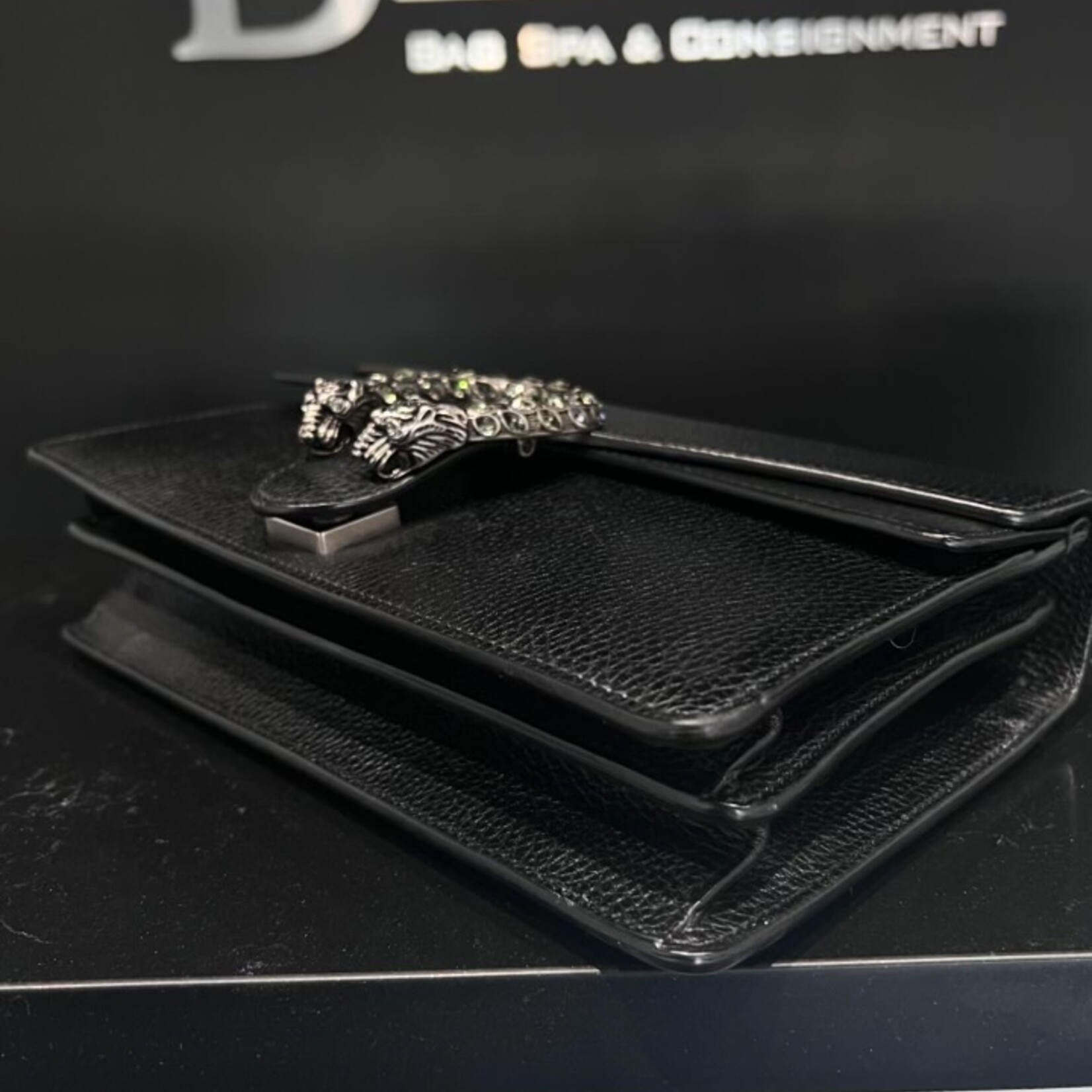 Gucci SOLD - Gucci Small Leather Dionysus Black
