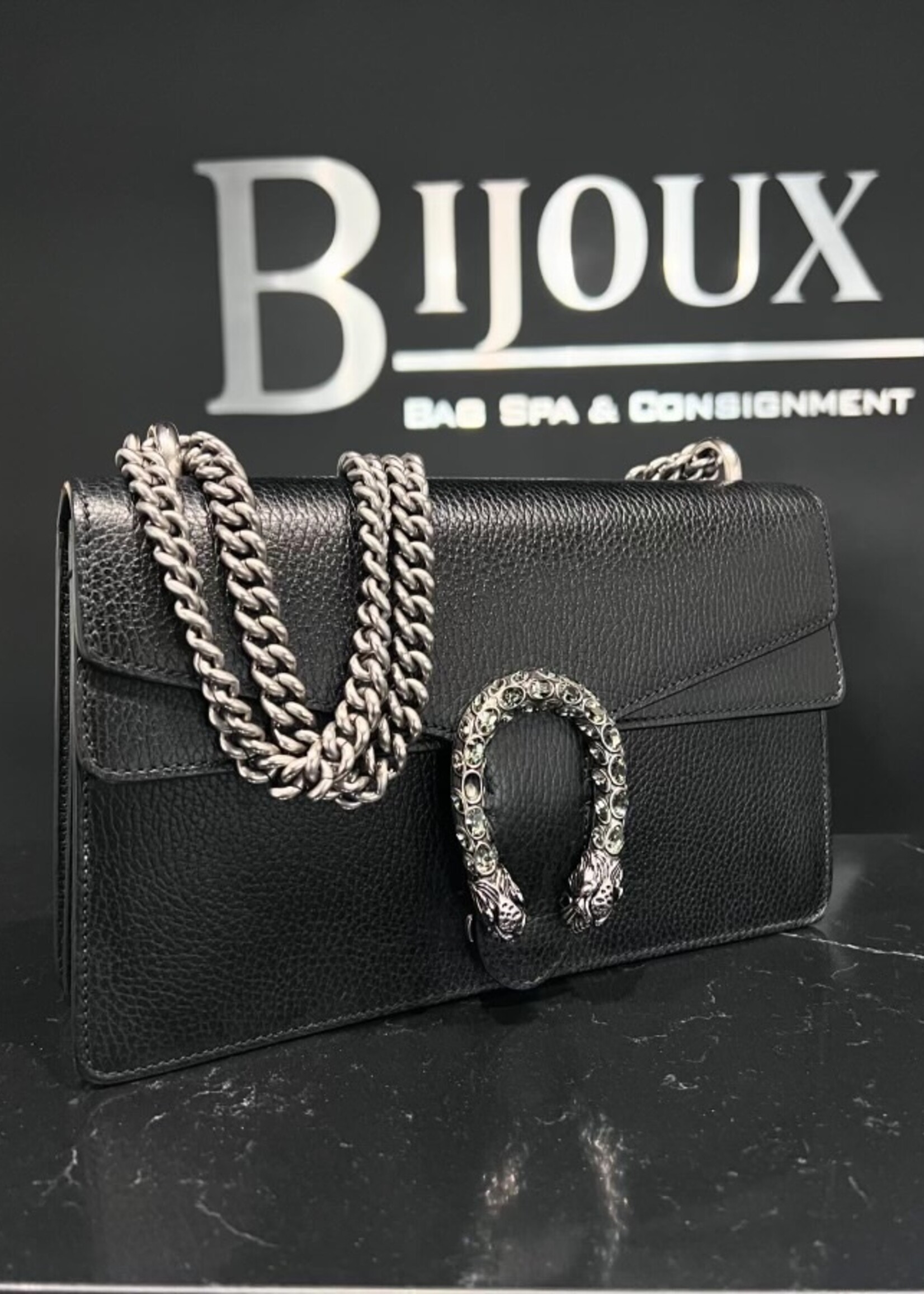 Gucci SOLD - Gucci Small Leather Dionysus Black