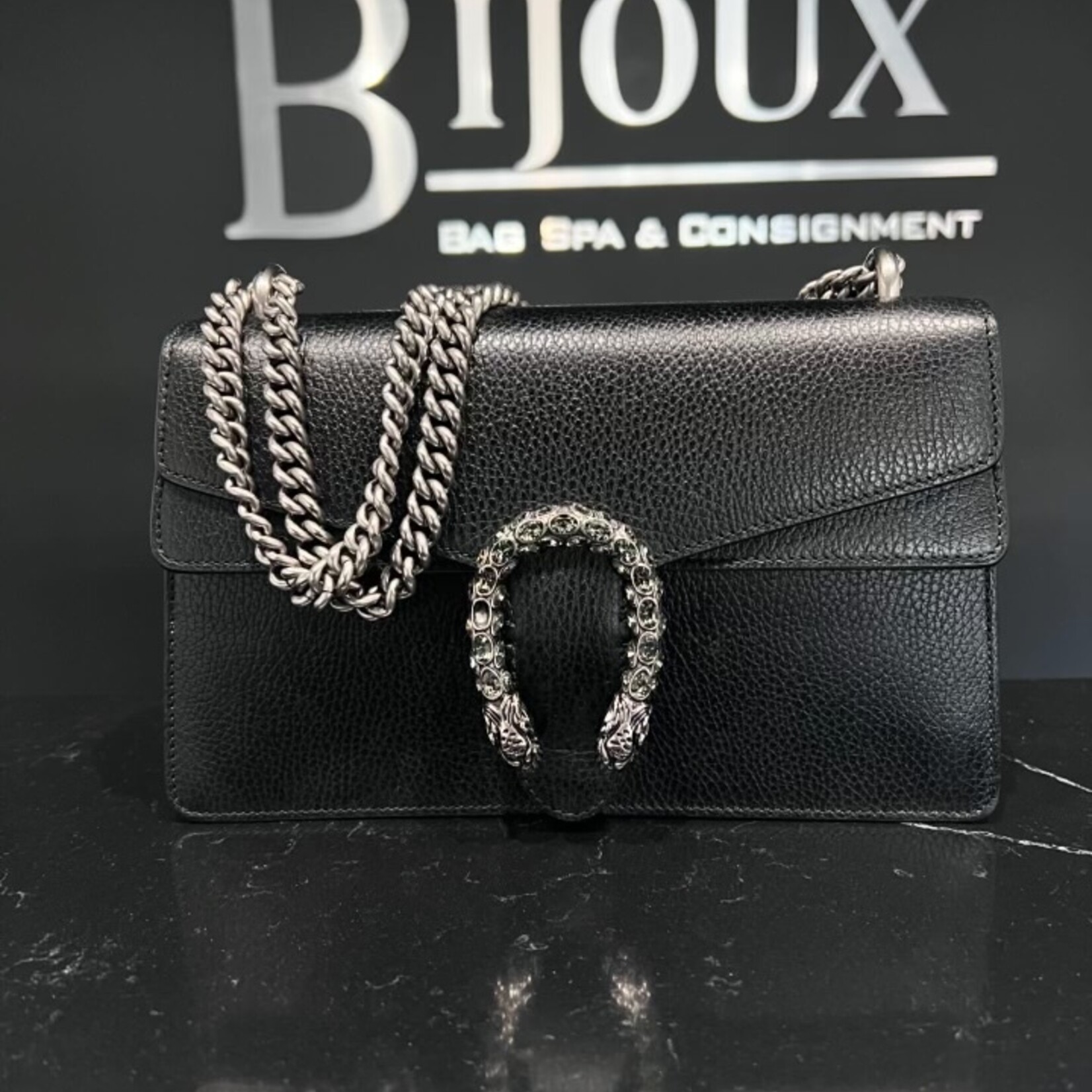 Gucci SOLD - Gucci Small Leather Dionysus Black