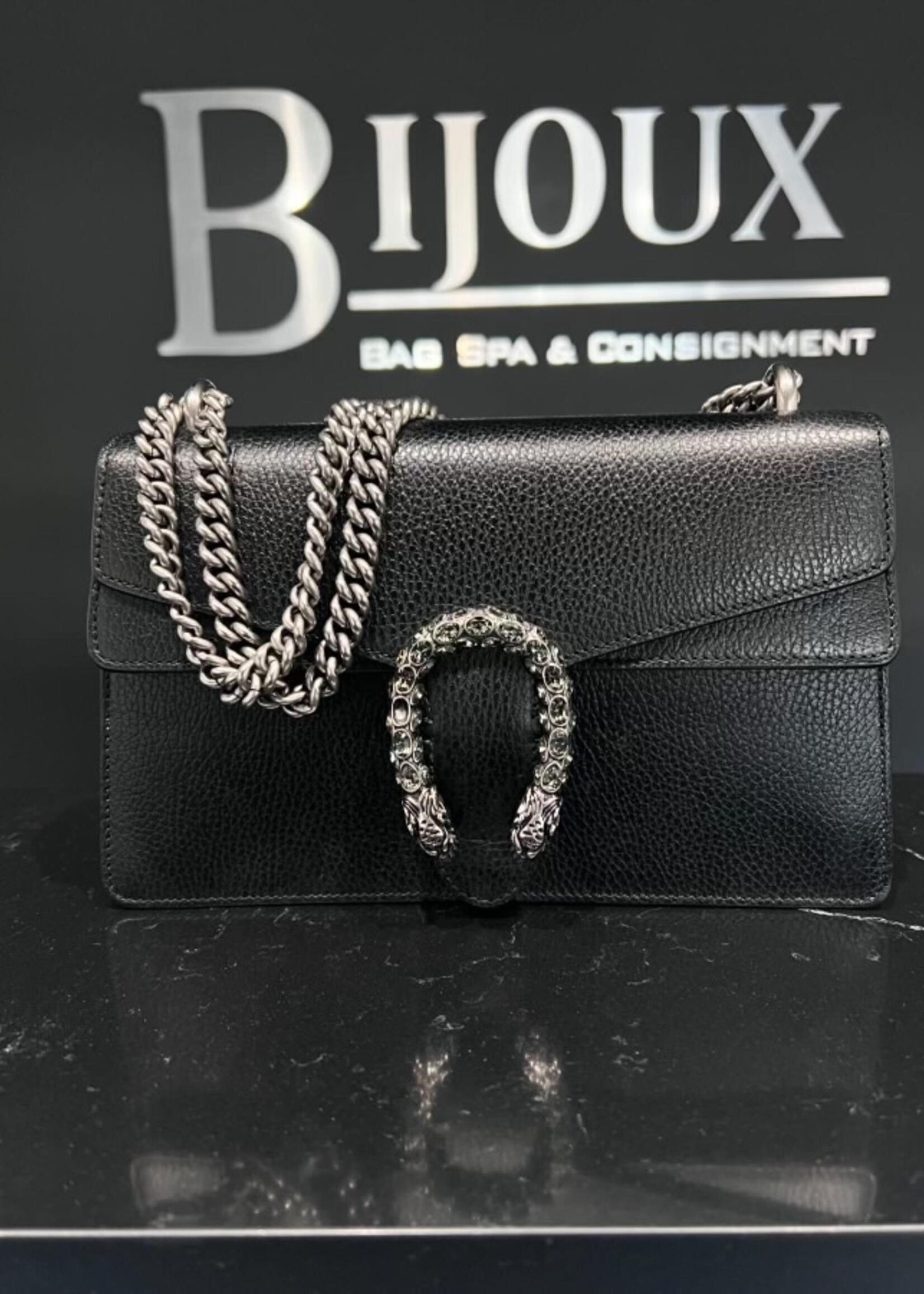 Gucci SOLD - Gucci Small Leather Dionysus Black