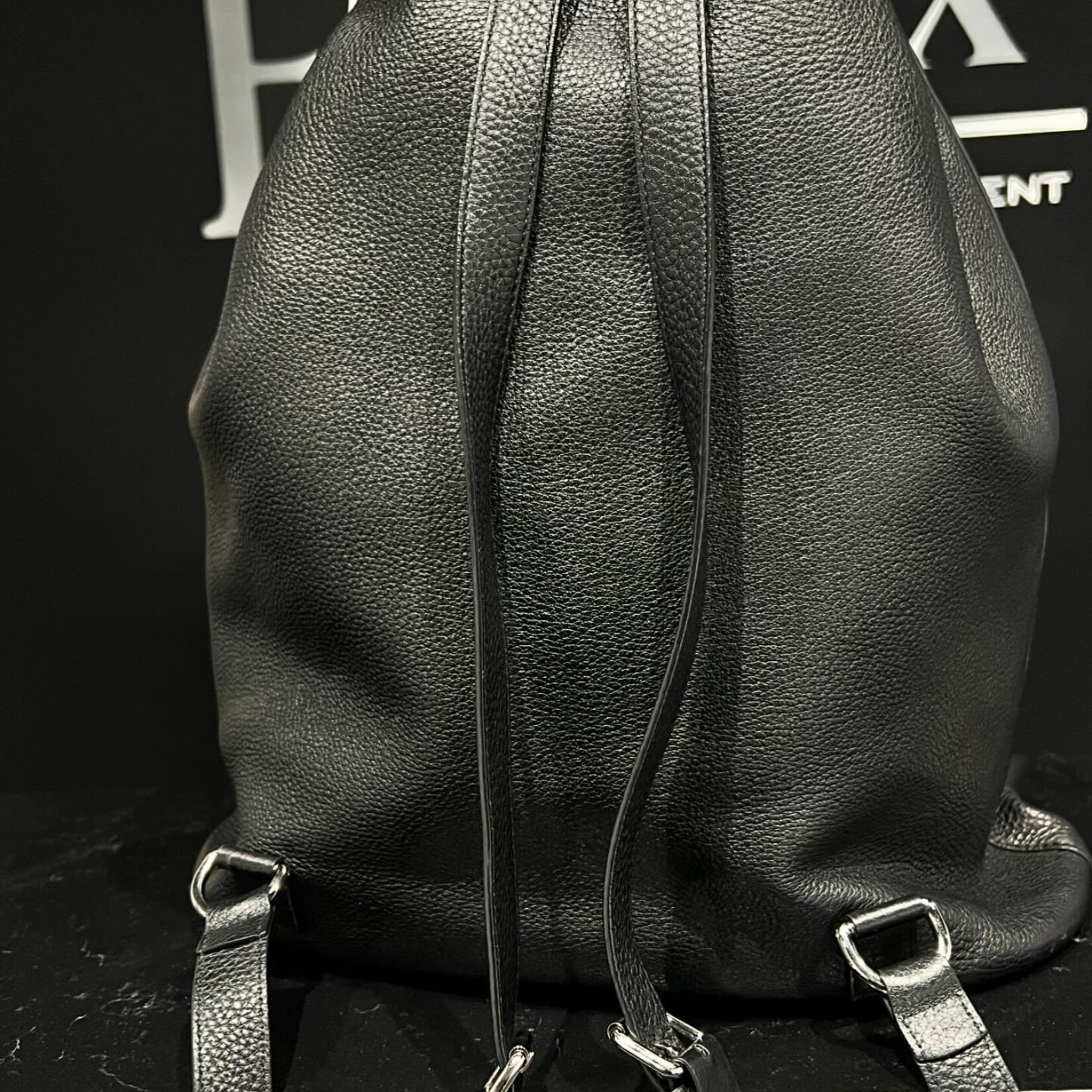 Gucci SOLD- Gucci Pebbled Drawstring Backpack