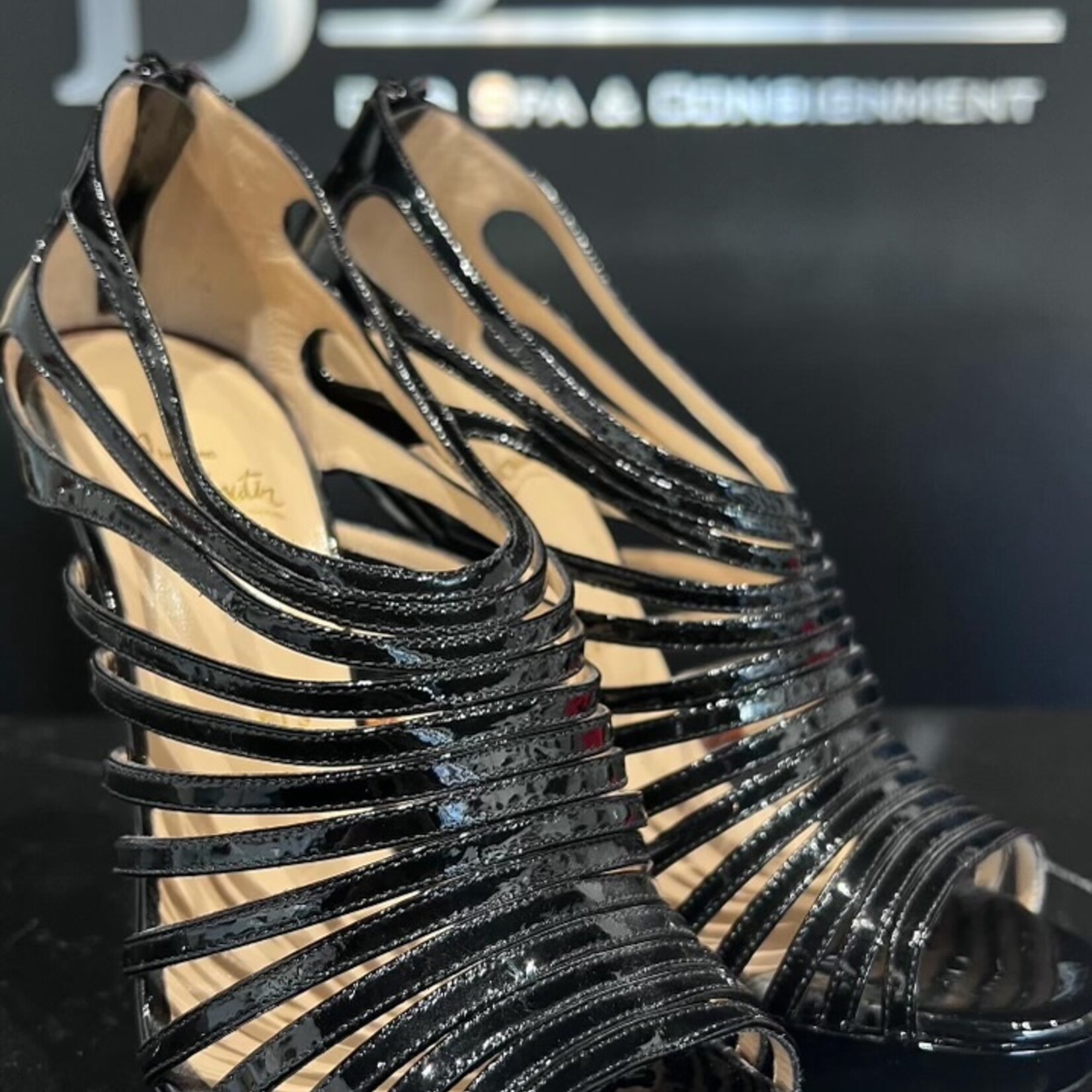 Christian Louboutin Christian Louboutin DisQueen Cage Wedges- 39