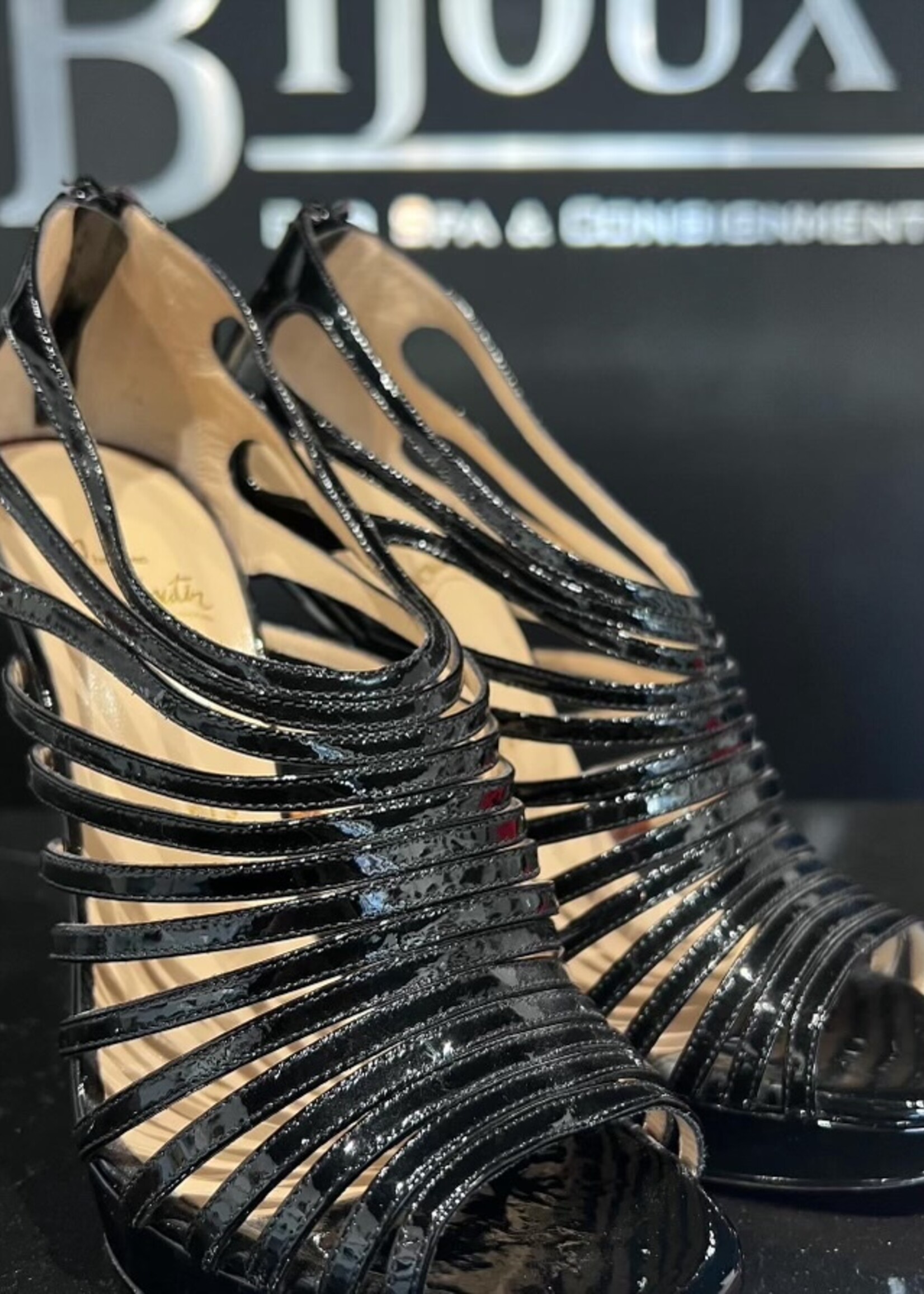 Christian Louboutin Christian Louboutin DisQueen Cage Wedges- 39