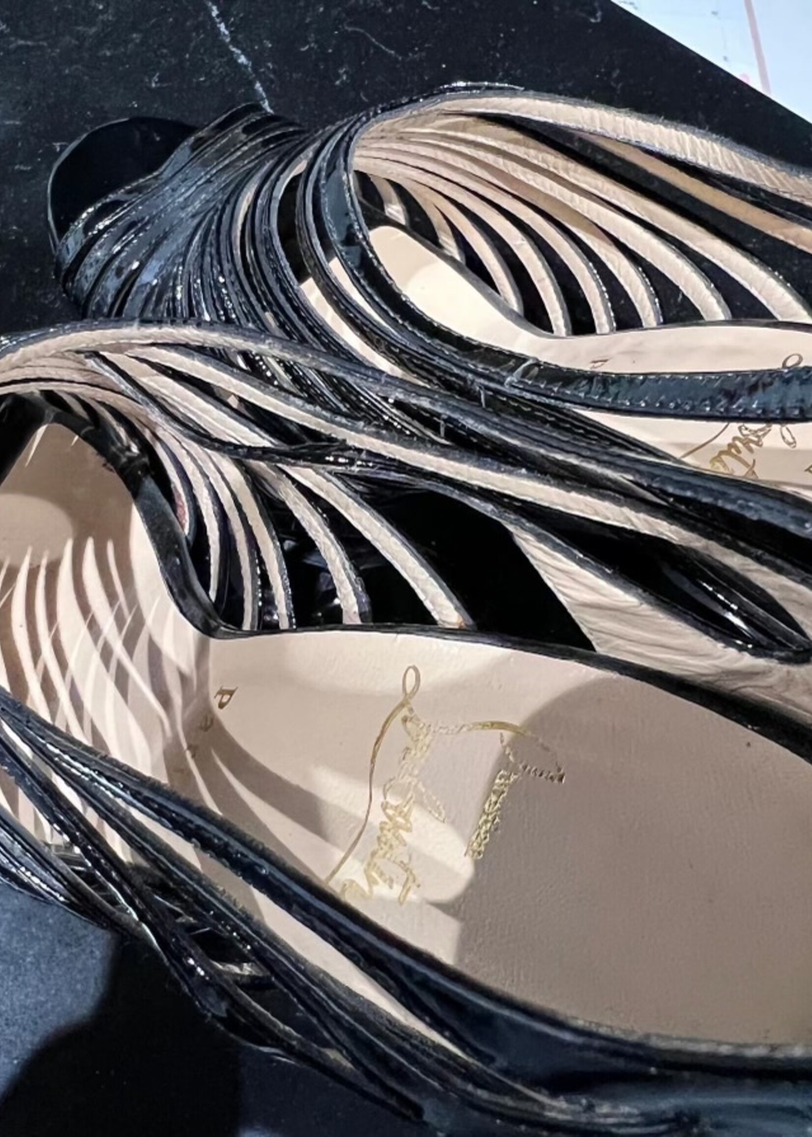 Christian Louboutin Christian Louboutin DisQueen Cage Wedges- 39