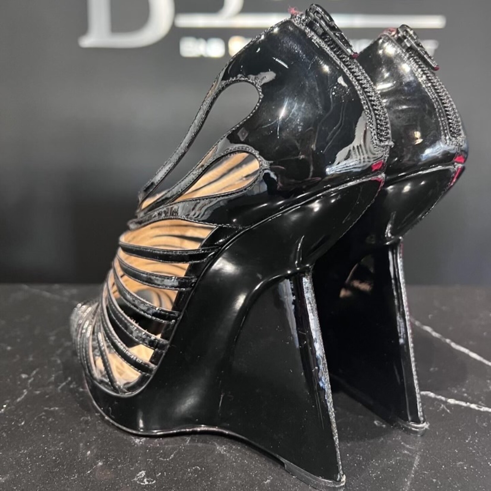 Christian Louboutin Christian Louboutin DisQueen Cage Wedges- 39