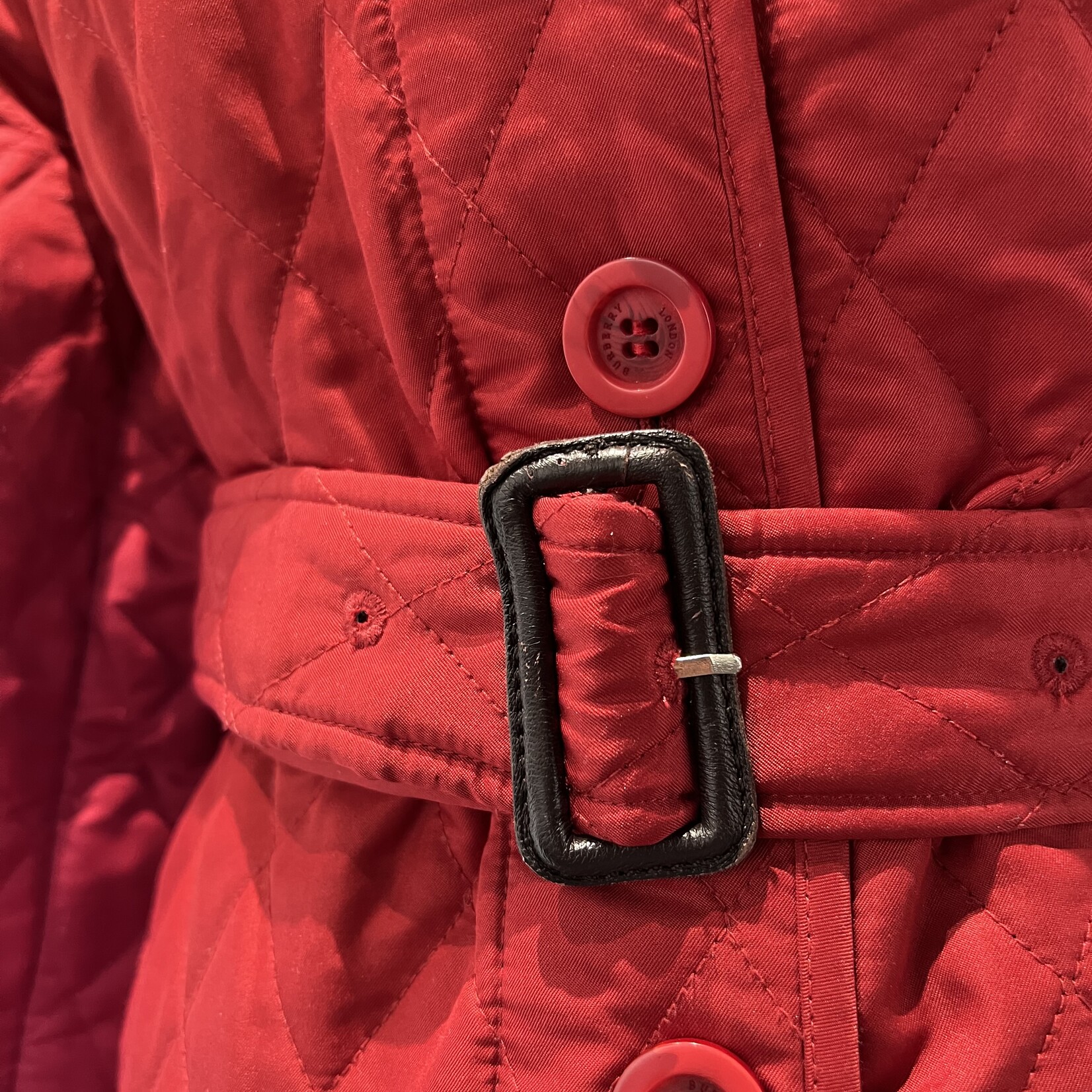 Burberry SOLD- Burberry Quilted Jacket with Belt- 24