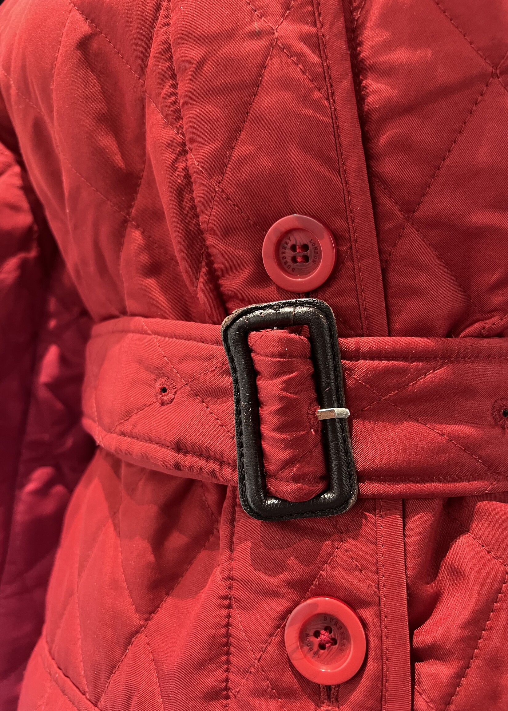Burberry SOLD- Burberry Quilted Jacket with Belt- 24