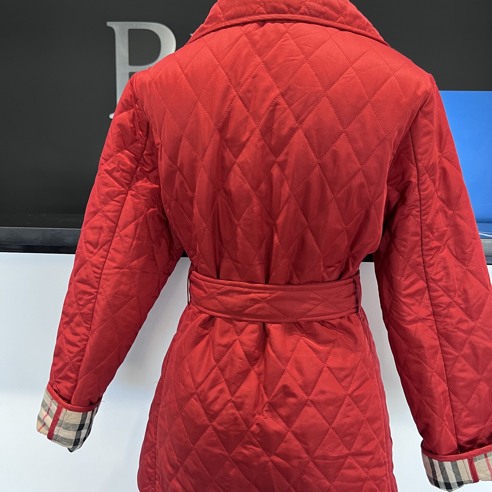 Burberry SOLD- Burberry Quilted Jacket with Belt- 24