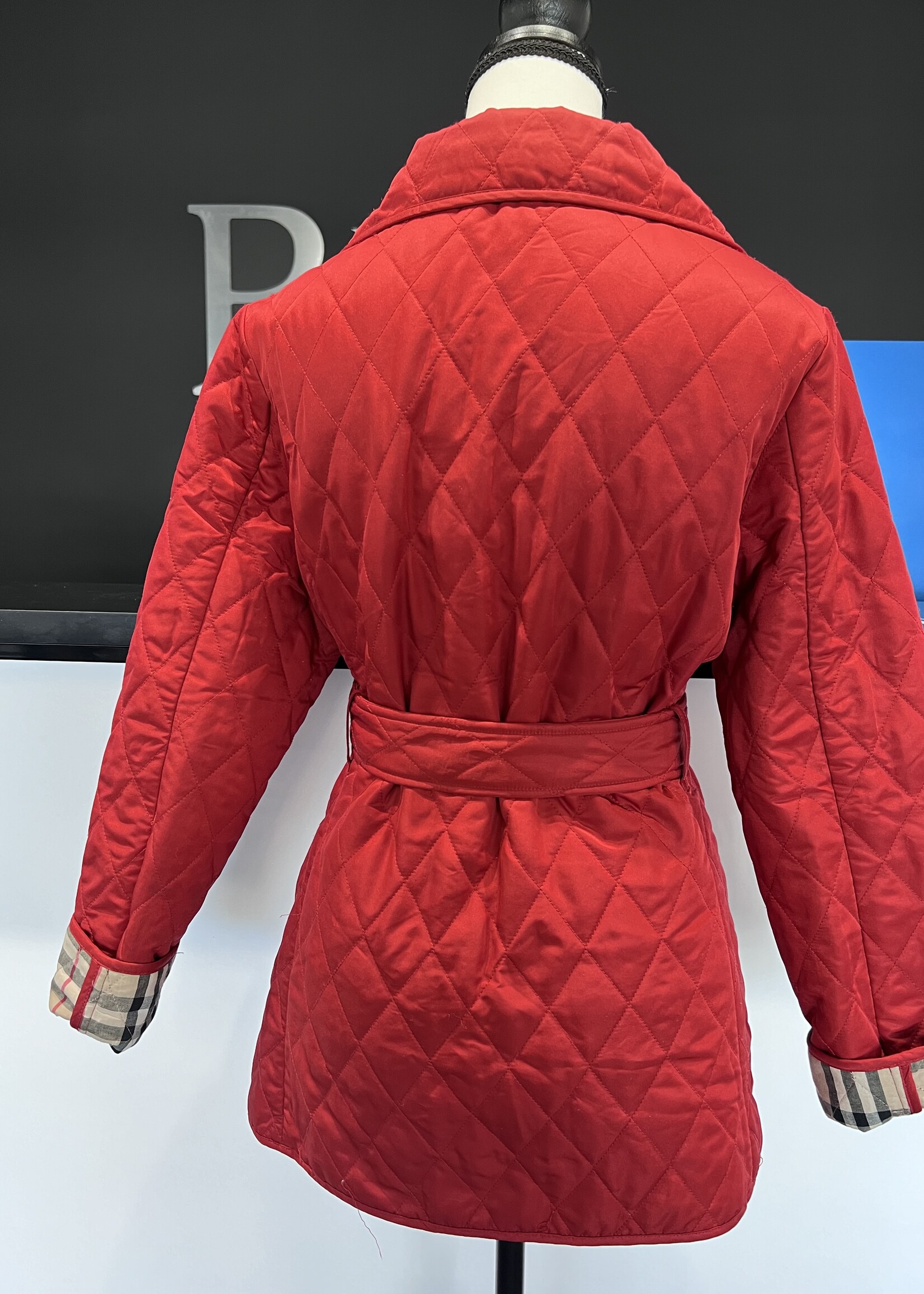 Burberry SOLD- Burberry Quilted Jacket with Belt- 24