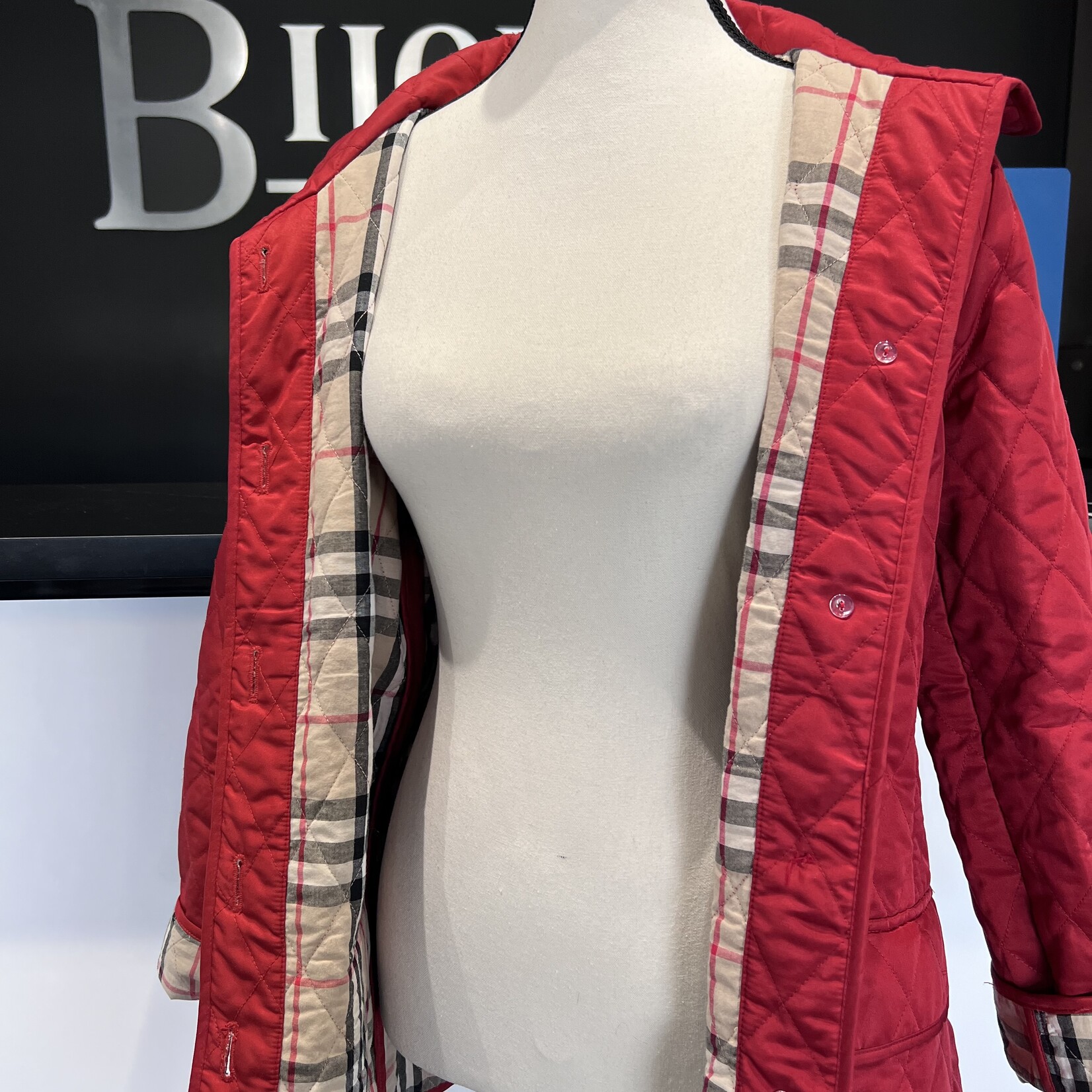 Burberry SOLD- Burberry Quilted Jacket with Belt- 24