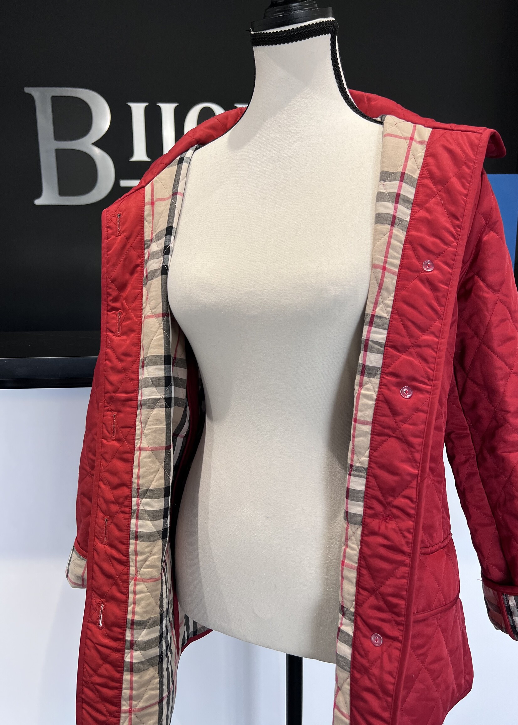 Burberry SOLD- Burberry Quilted Jacket with Belt- 24