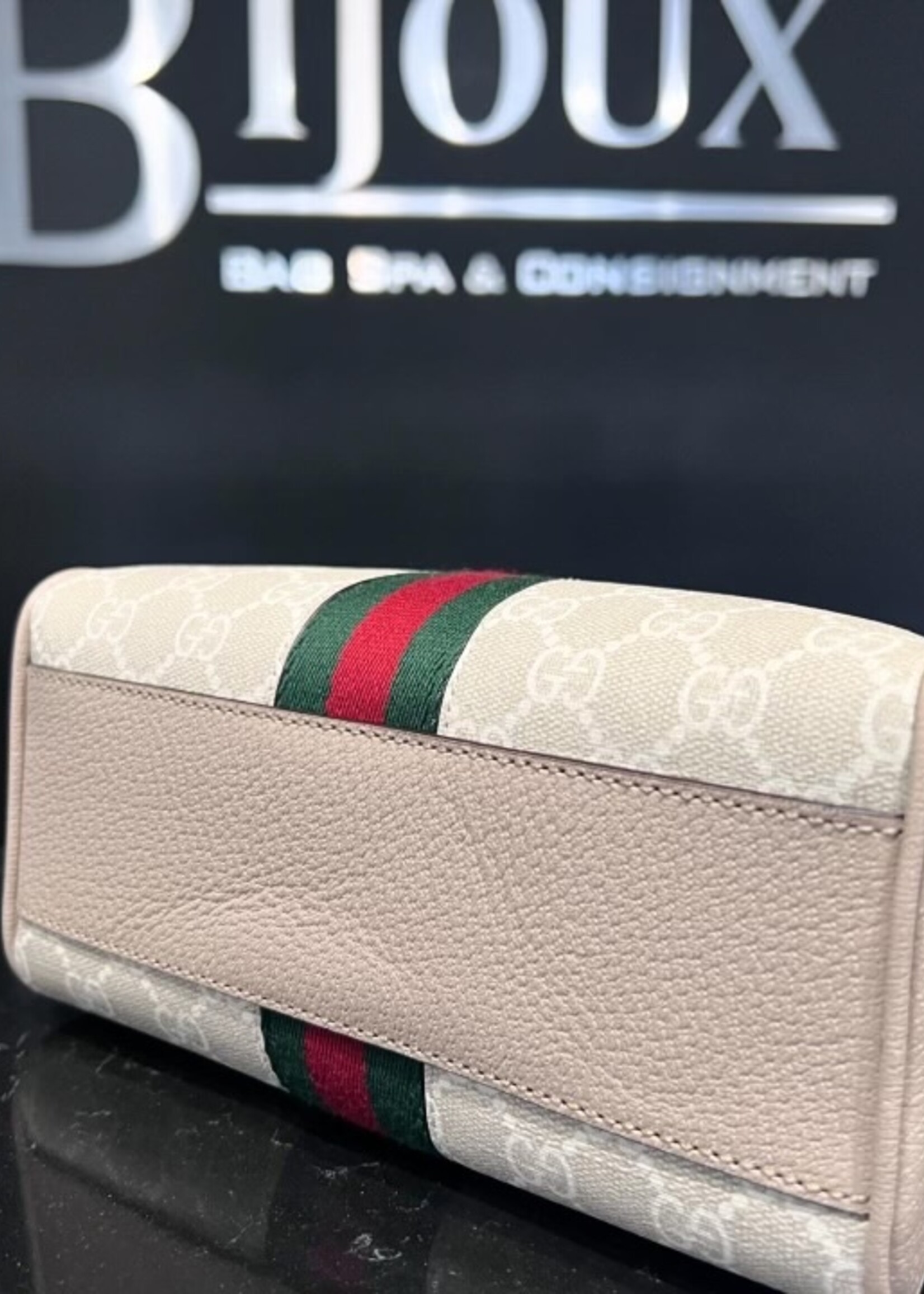 Gucci SOLD- Gucci Supreme Mini Ophidia Bowler Bag
