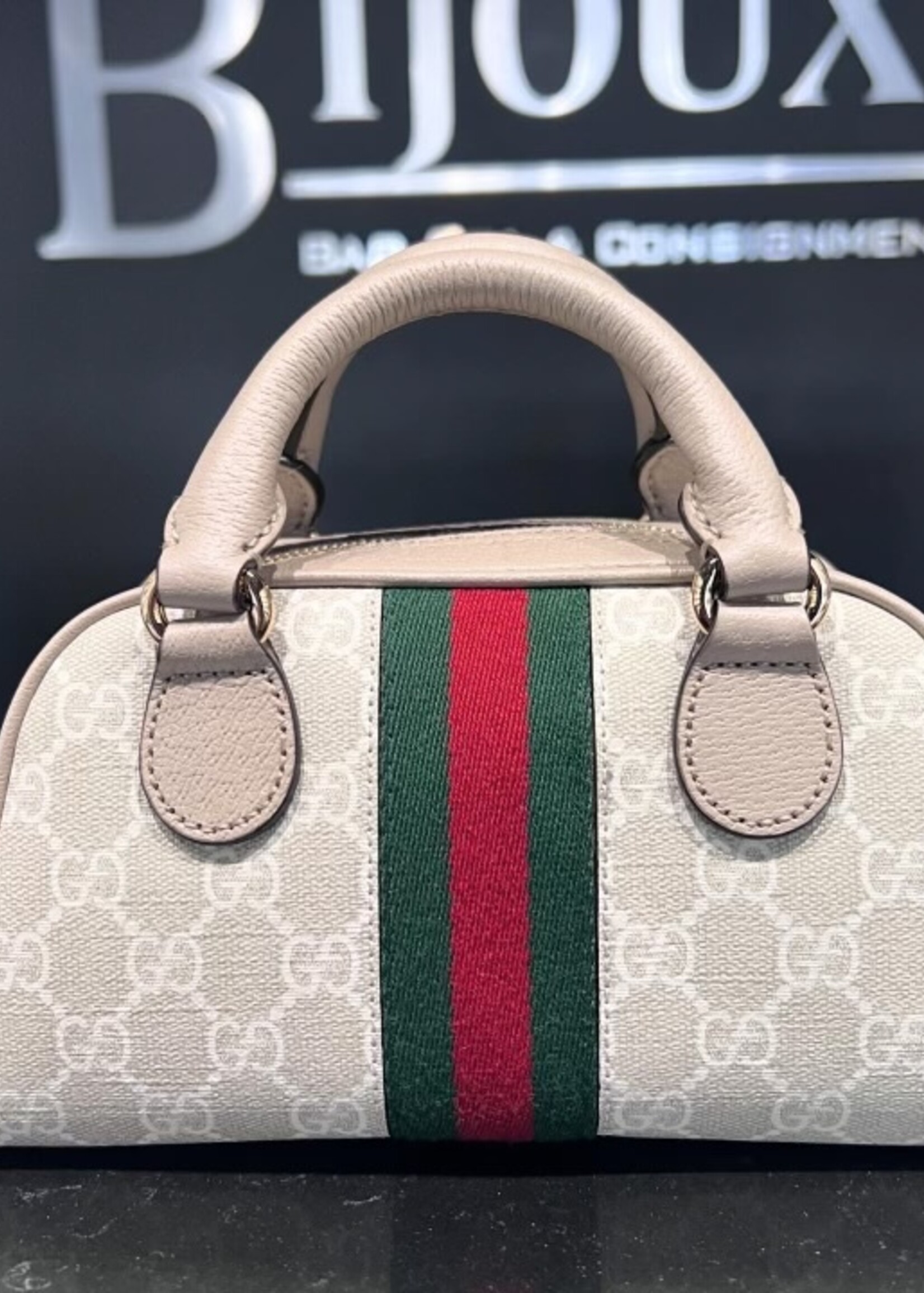 Gucci SOLD- Gucci Supreme Mini Ophidia Bowler Bag