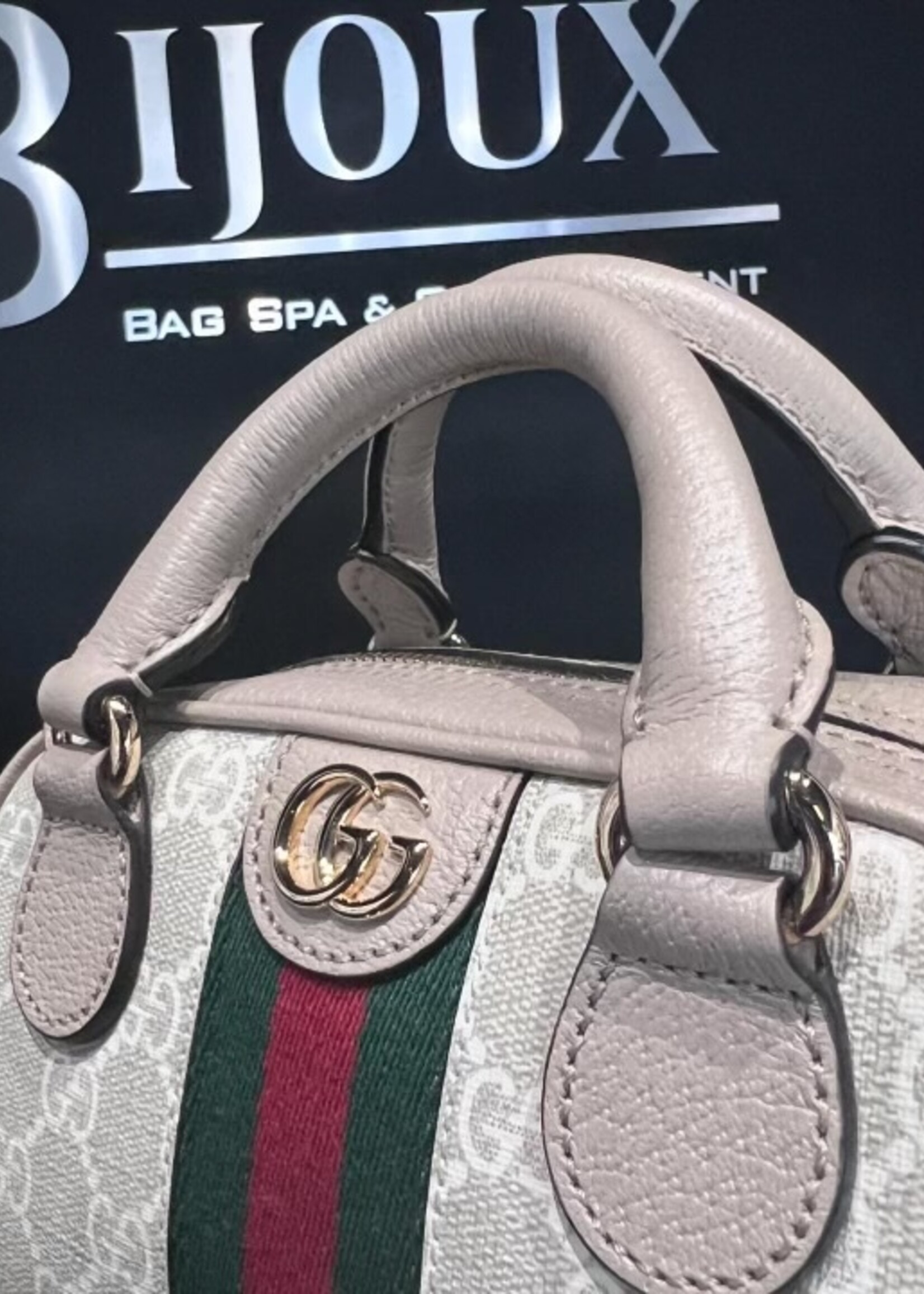 Gucci SOLD- Gucci Supreme Mini Ophidia Bowler Bag