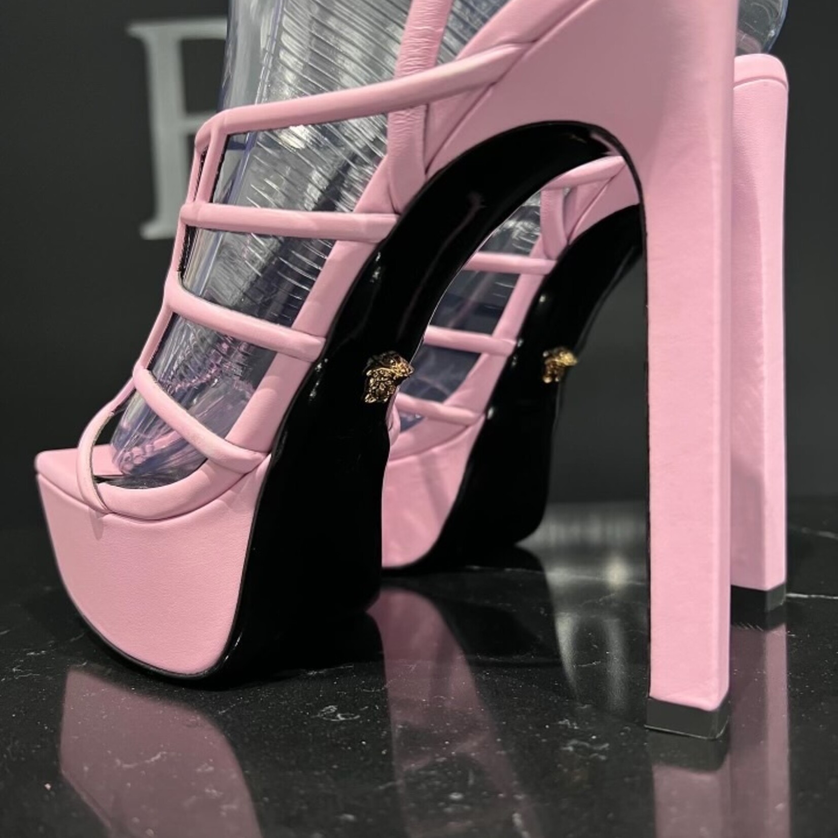 Versace SOLD- Versace Maze Cut out Platform Shoes- 38.5