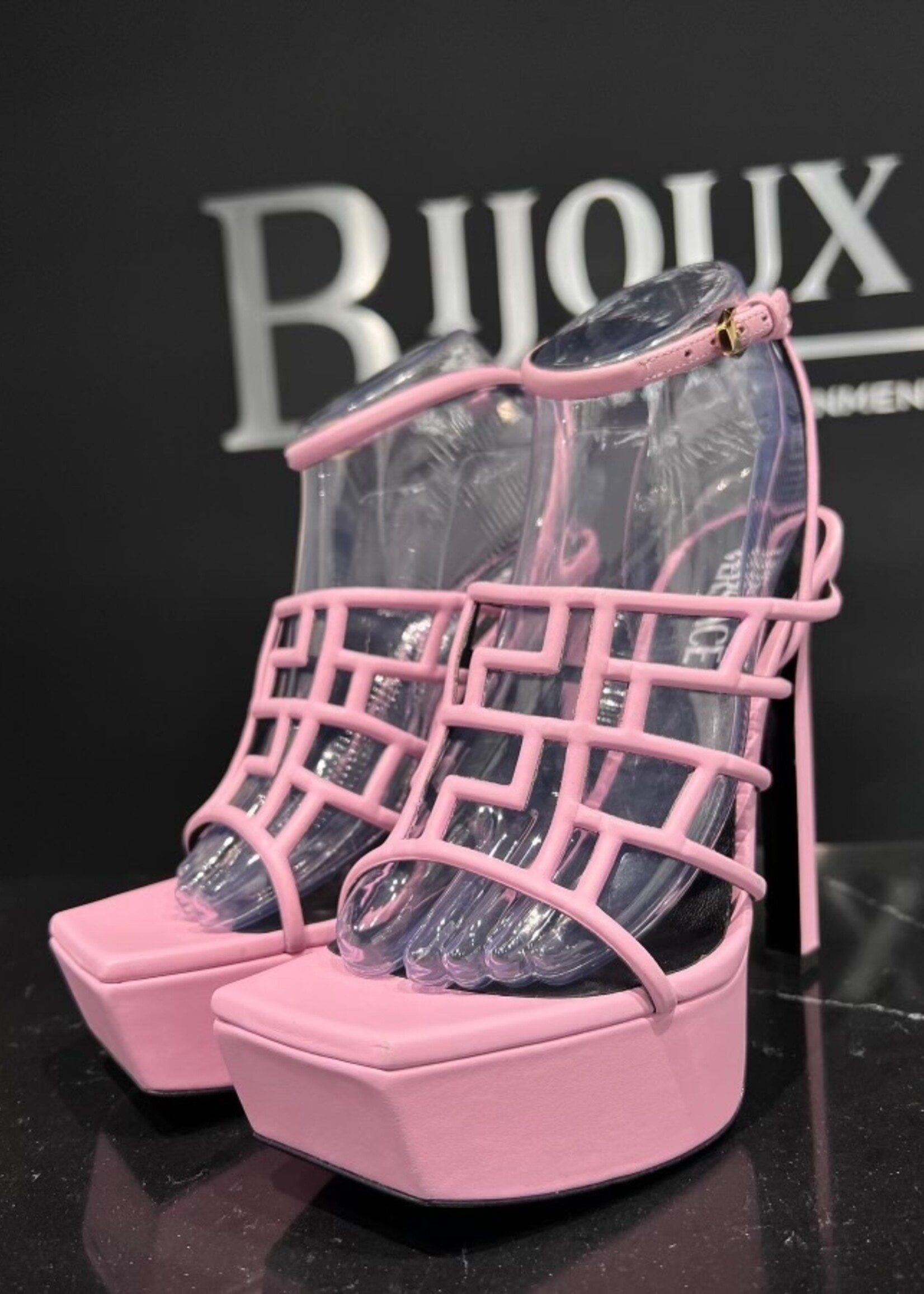 Versace SOLD- Versace Maze Cut out Platform Shoes- 38.5