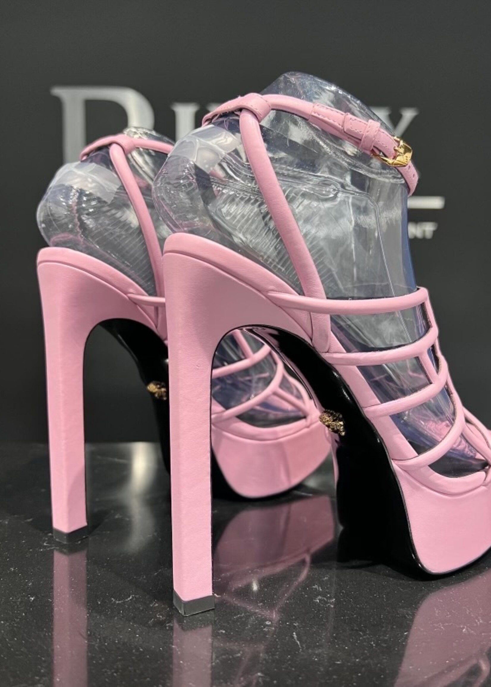 Versace SOLD- Versace Maze Cut out Platform Shoes- 38.5