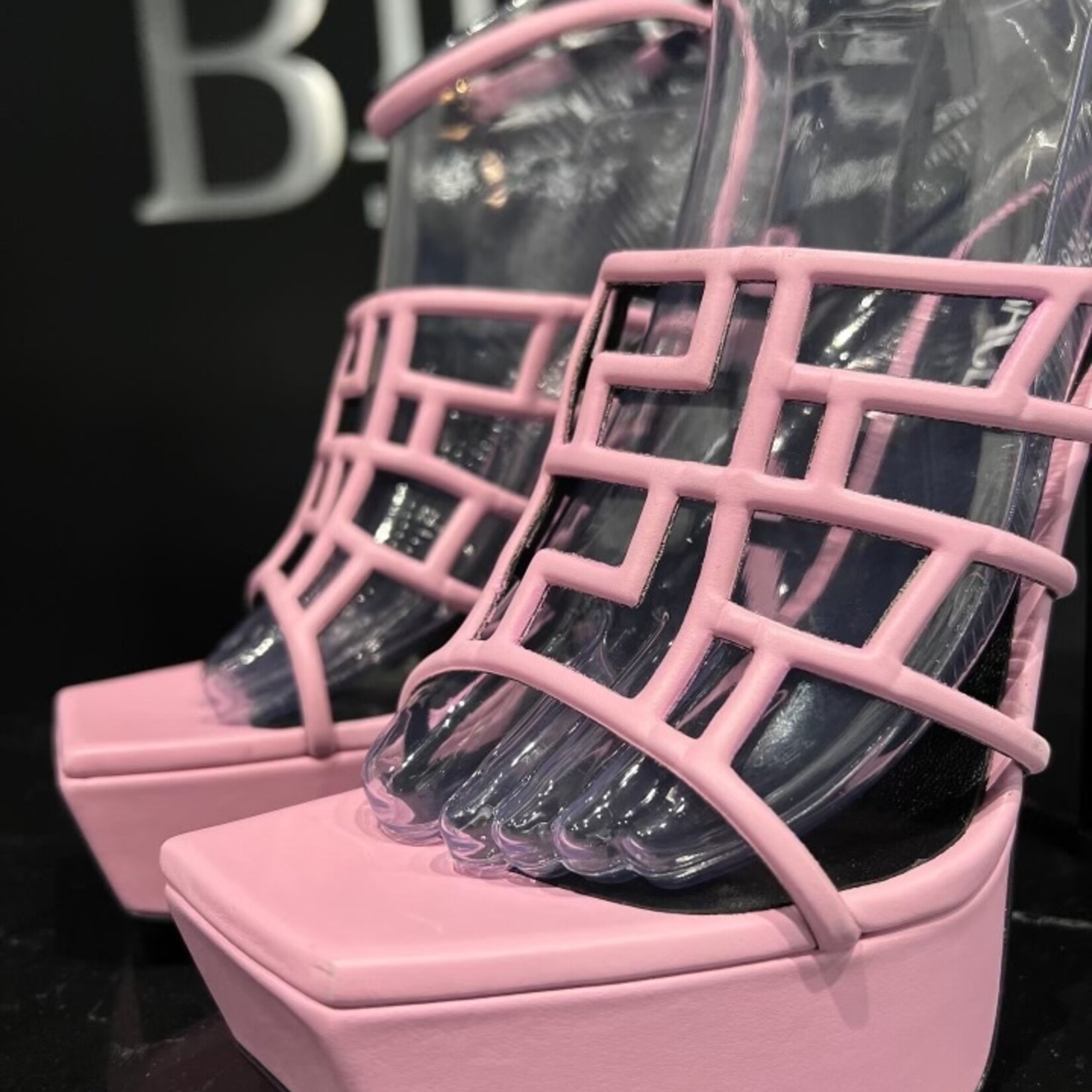 Versace SOLD- Versace Maze Cut out Platform Shoes- 38.5