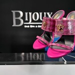 Versace SOLD-Versace Patent Tweed Heels- 38